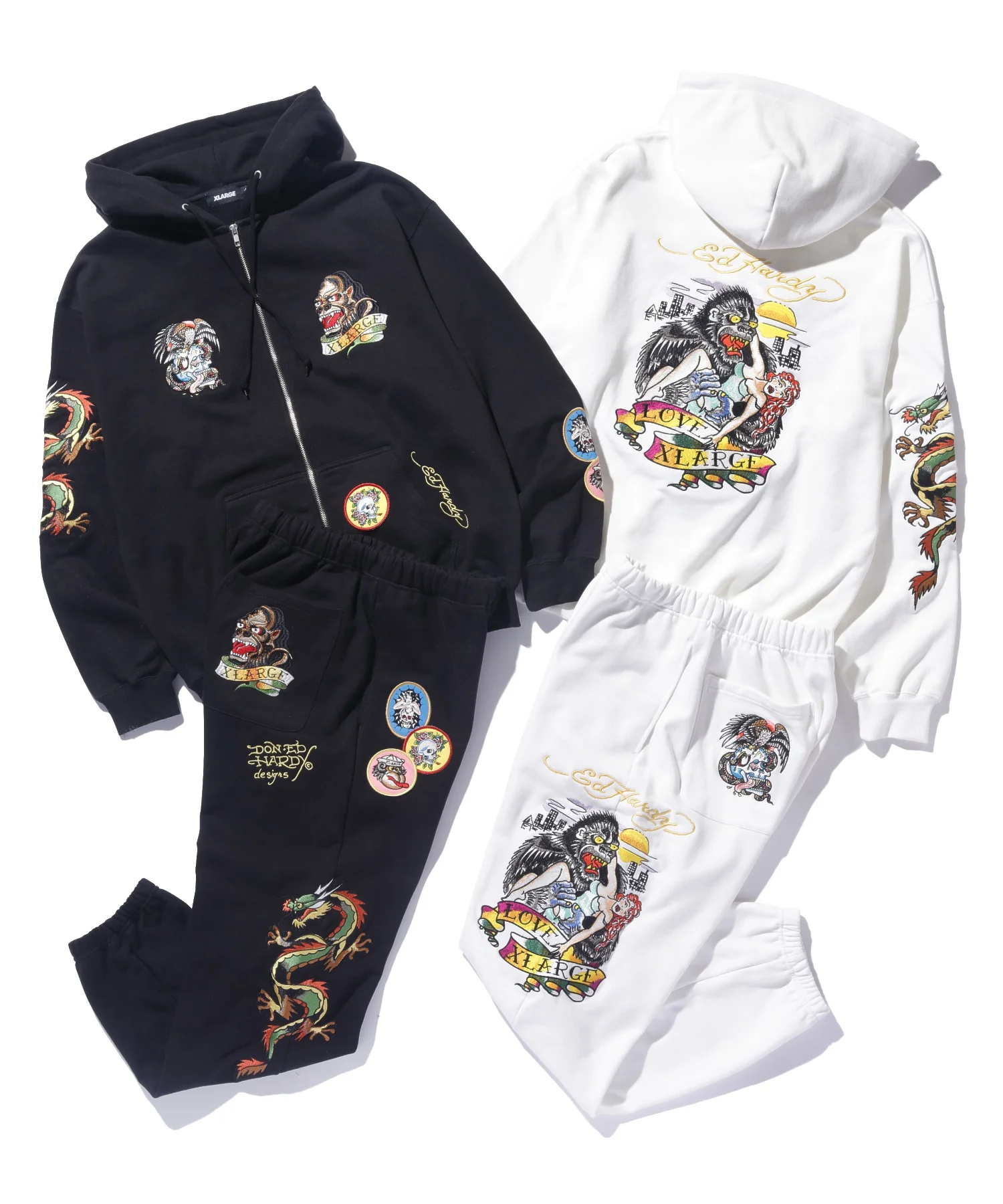 XLARGE×ED HARDY ZIP HOODED SWEATSHIRT - Image 19