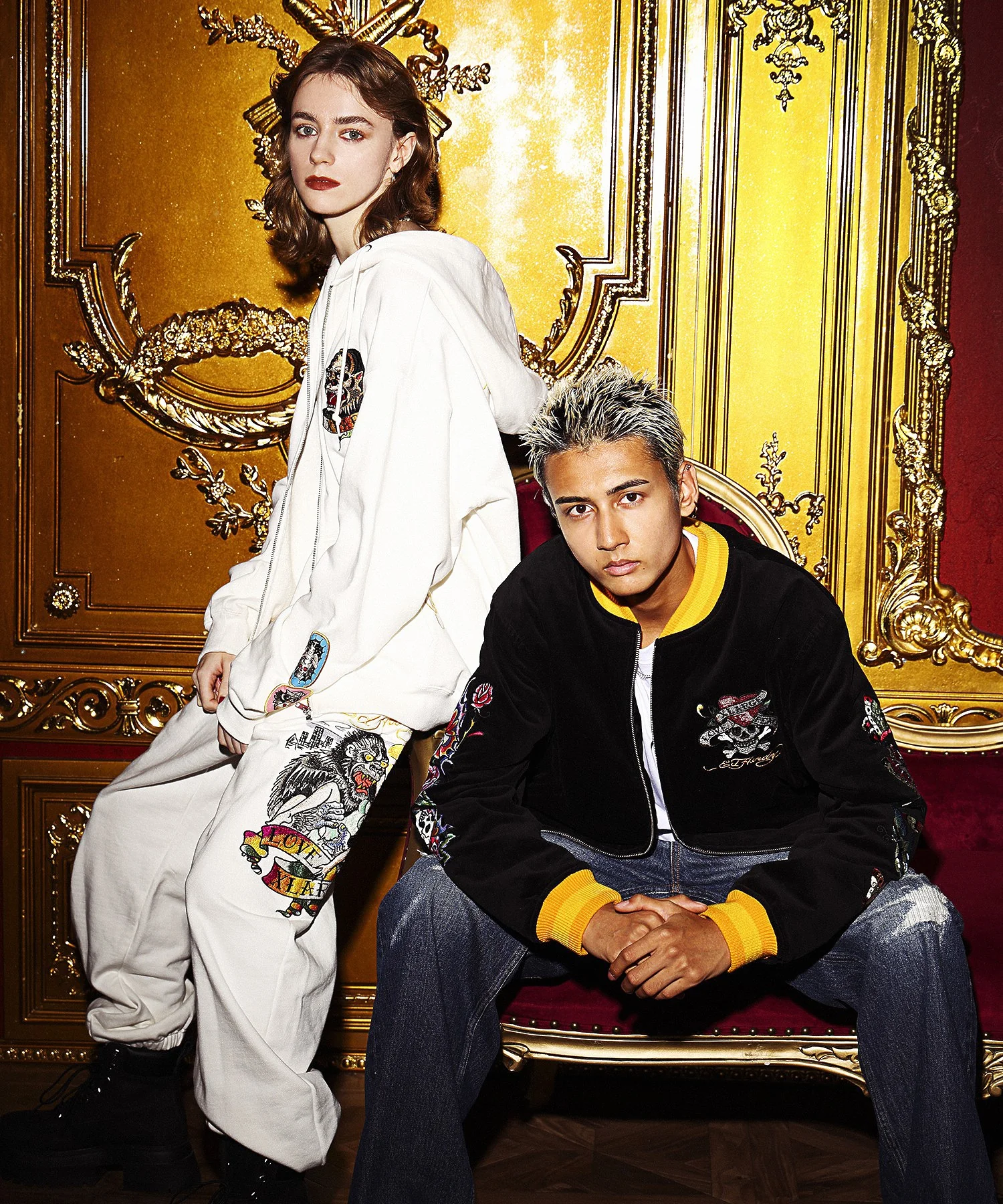XLARGE×ED HARDY ZIP HOODED SWEATSHIRT - Image 9