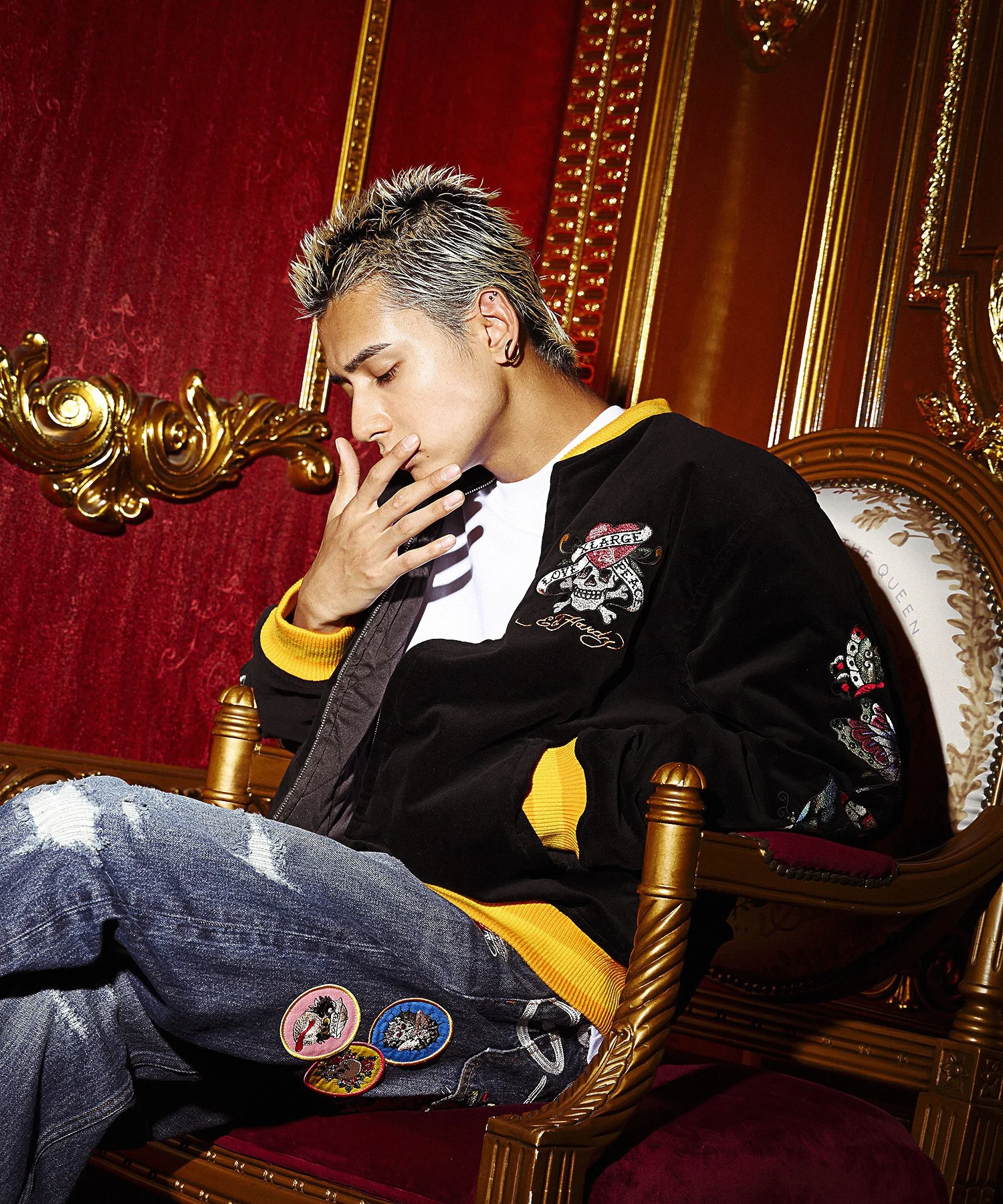 XLARGE×ED HARDY REVERSIBLE SOUVENIR JACKET - Image 7