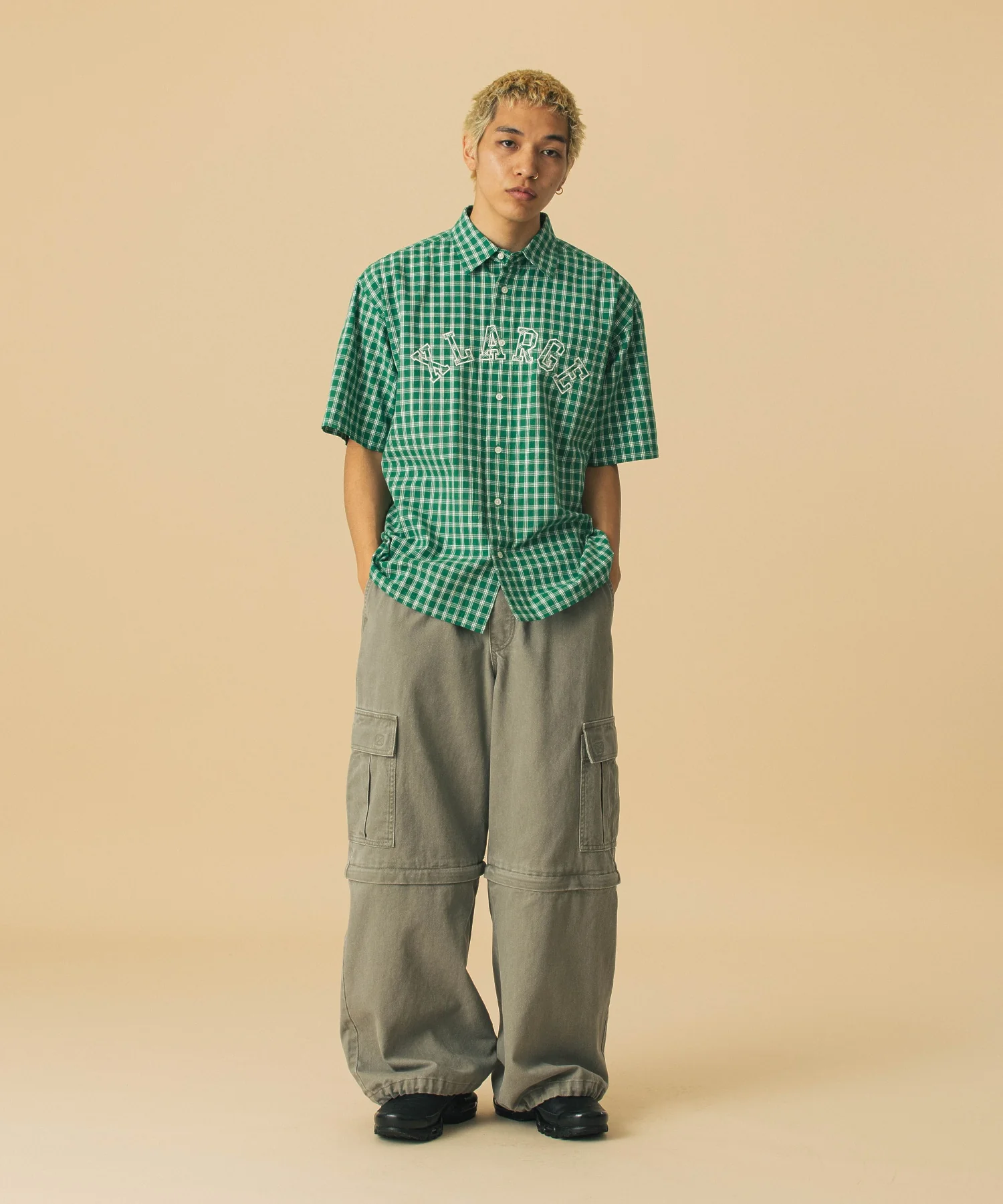 PATCH LOGO PLAID S/S SHIRT - Image 9