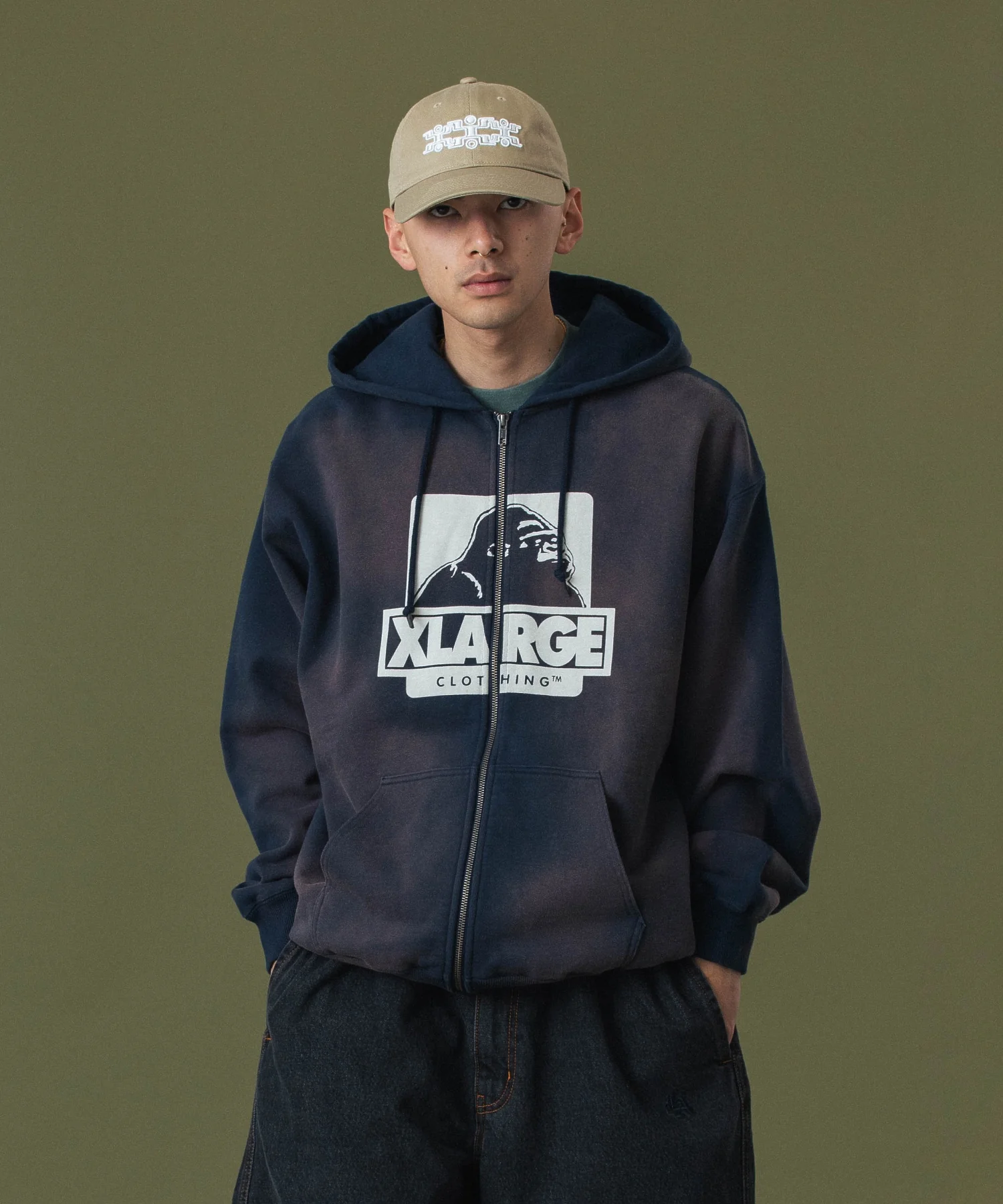 DISCHARGE PRINTED OG ZIP HOODED SWEATSHIRT - Image 15