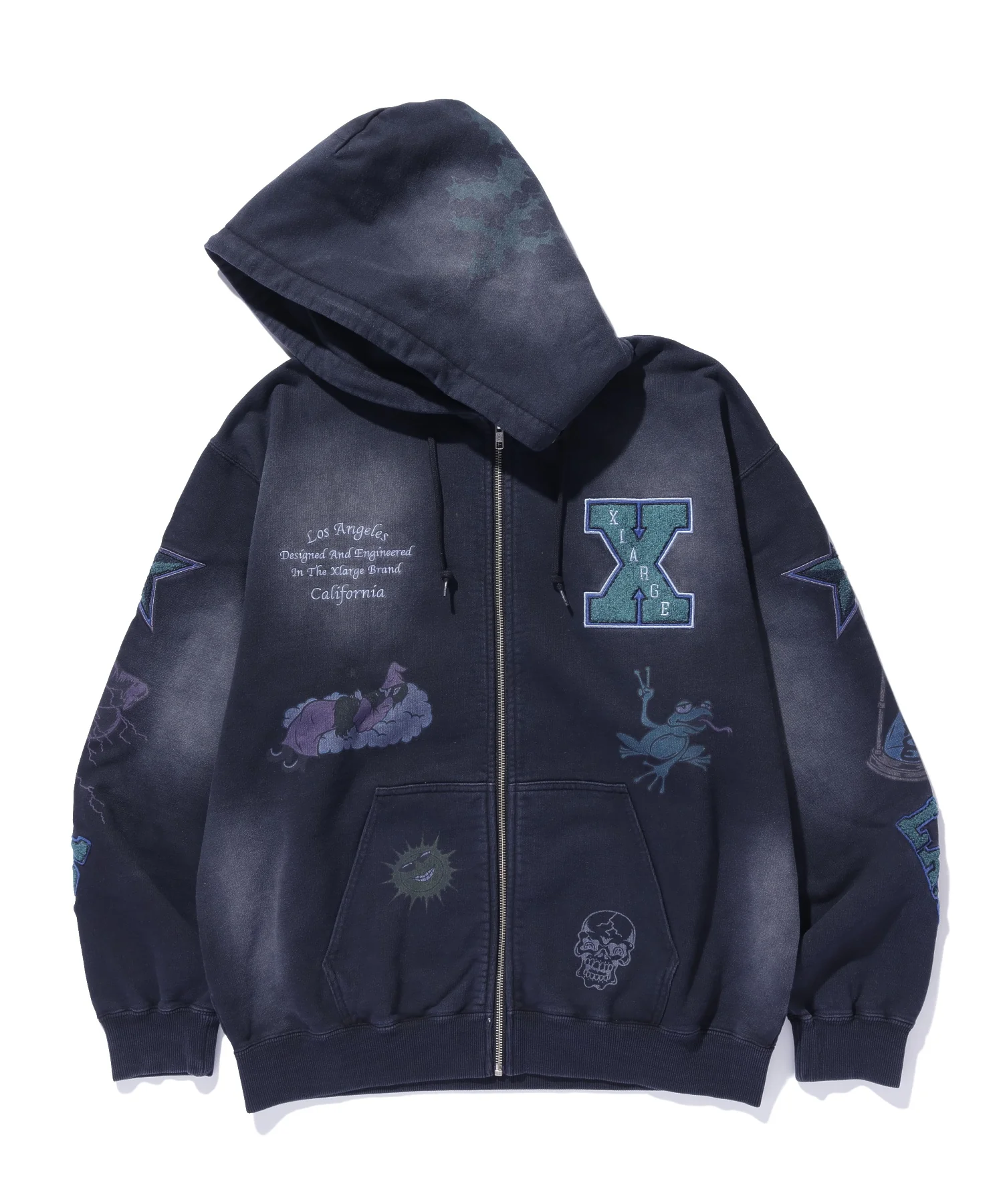 MULTI LOGO ZIP UP HOODED SWEATSHIRT - Image 3