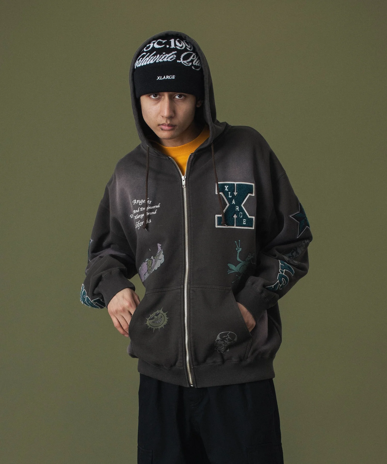 MULTI LOGO ZIP UP HOODED SWEATSHIRT - Image 4