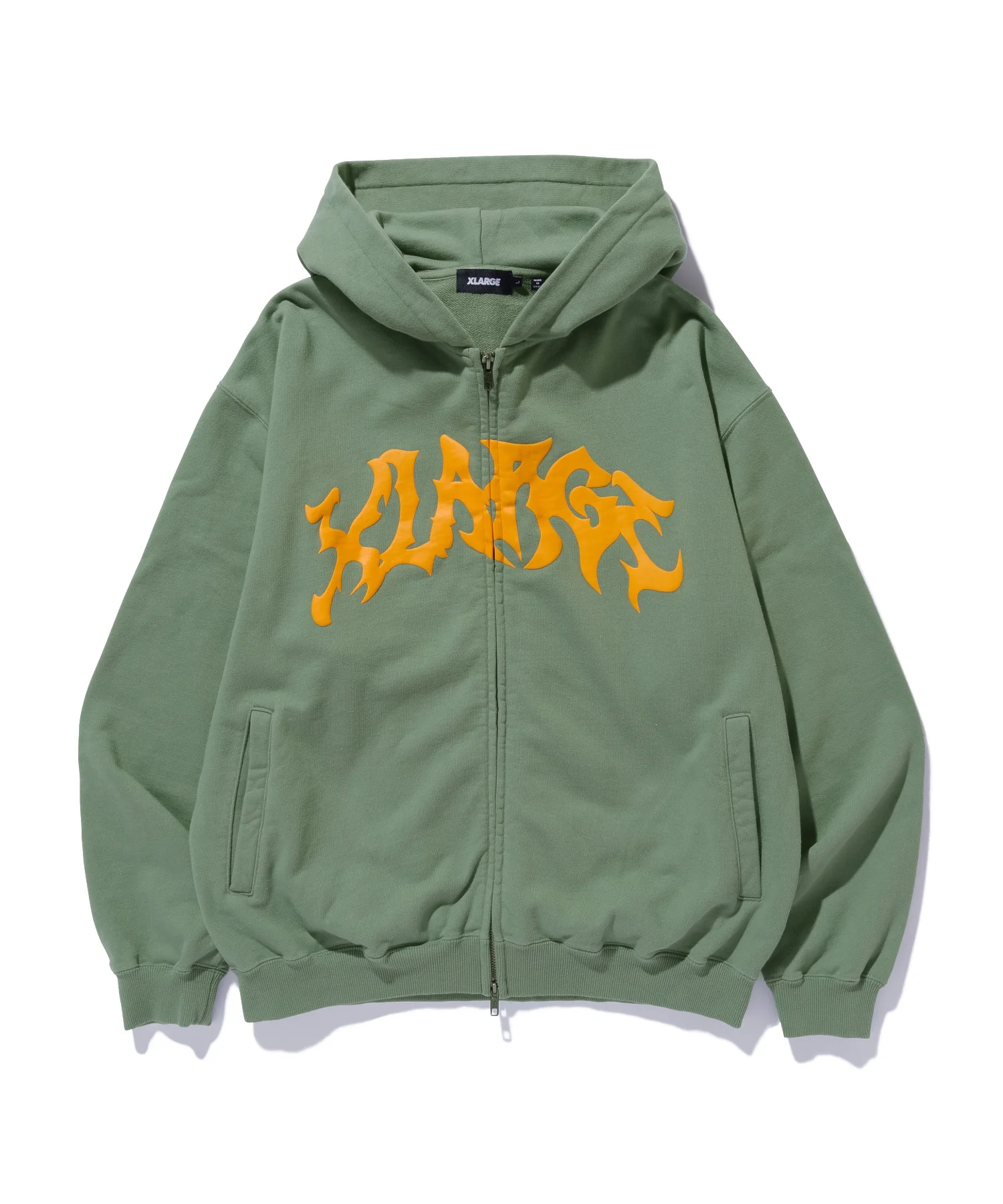 DISTORTED LOGO ZIP UP HOODED SWEATSHIRT - Image 3