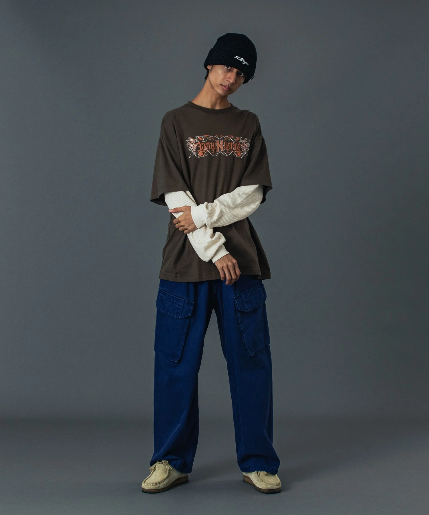 WIDE TUCK CARGO PANTS - Image 9