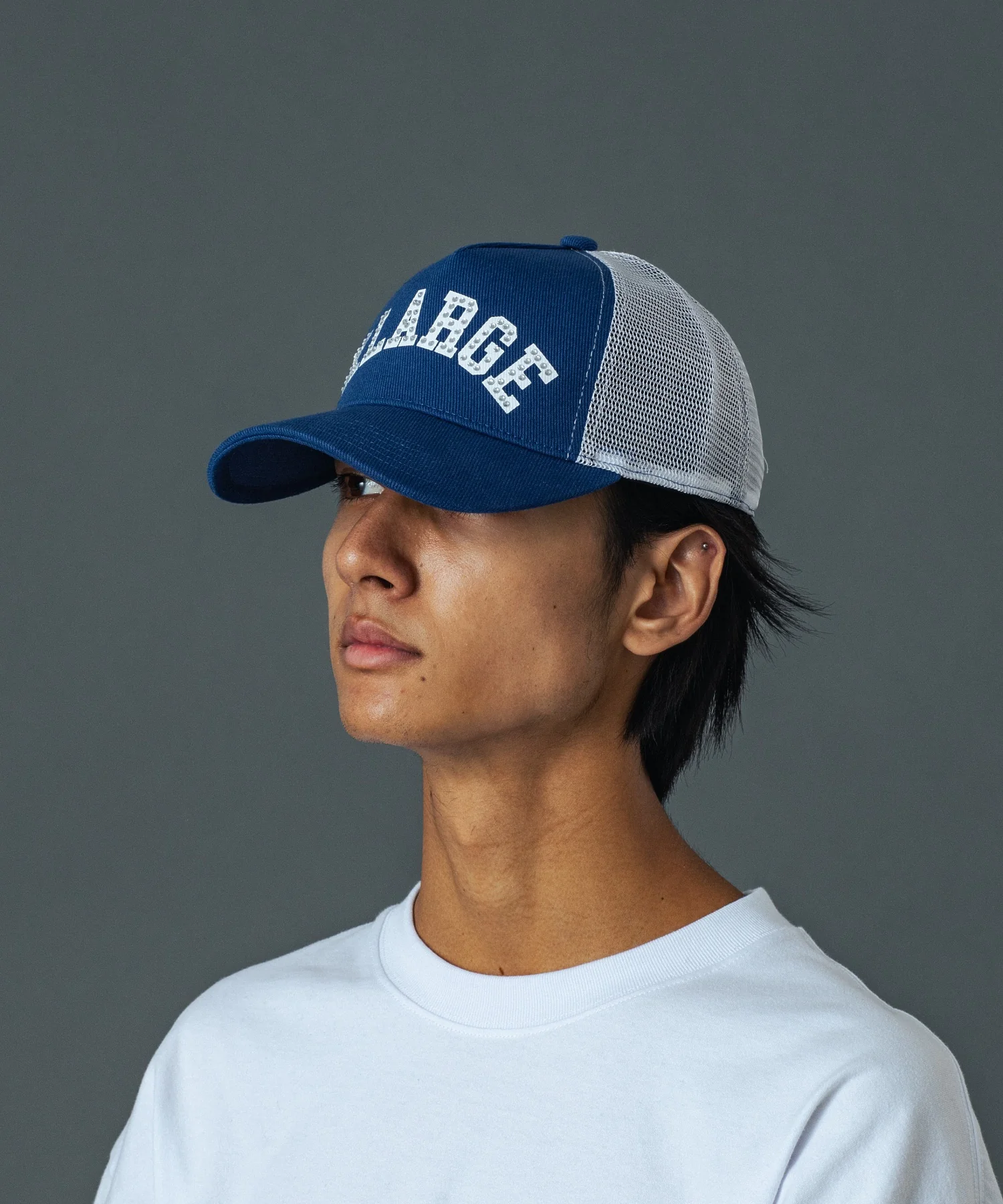 RHINESTONE LOGO MESH CAP - Image 4
