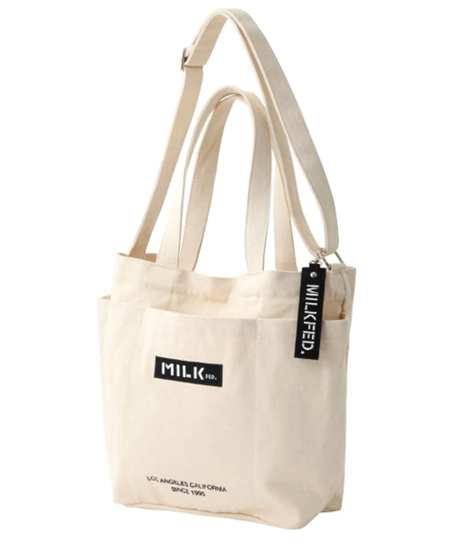 BAR AND UNDER LOGO BIG CANVAS BAG MILKFED. - Image 32