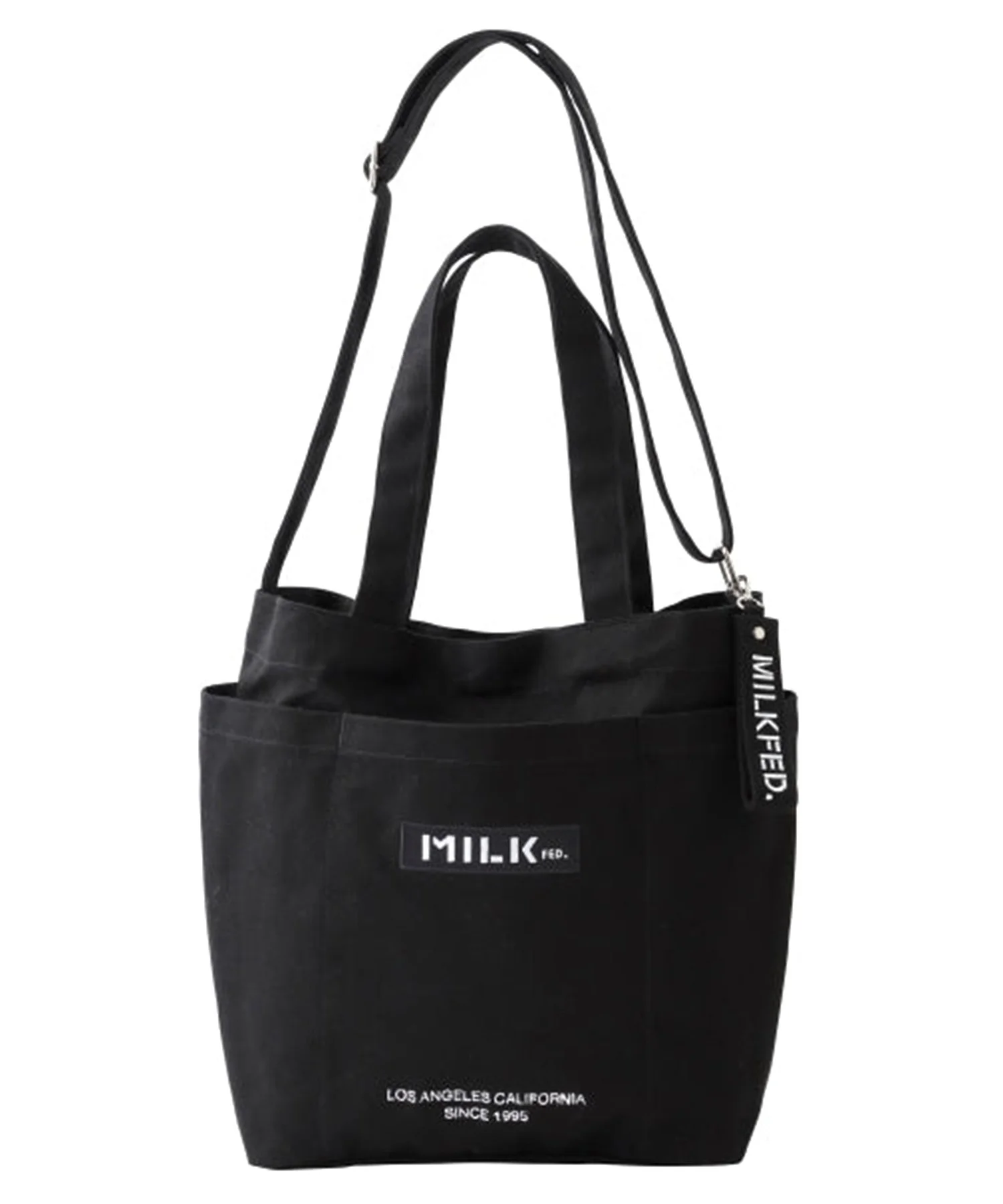 BAR AND UNDER LOGO BIG CANVAS BAG MILKFED. - Image 8