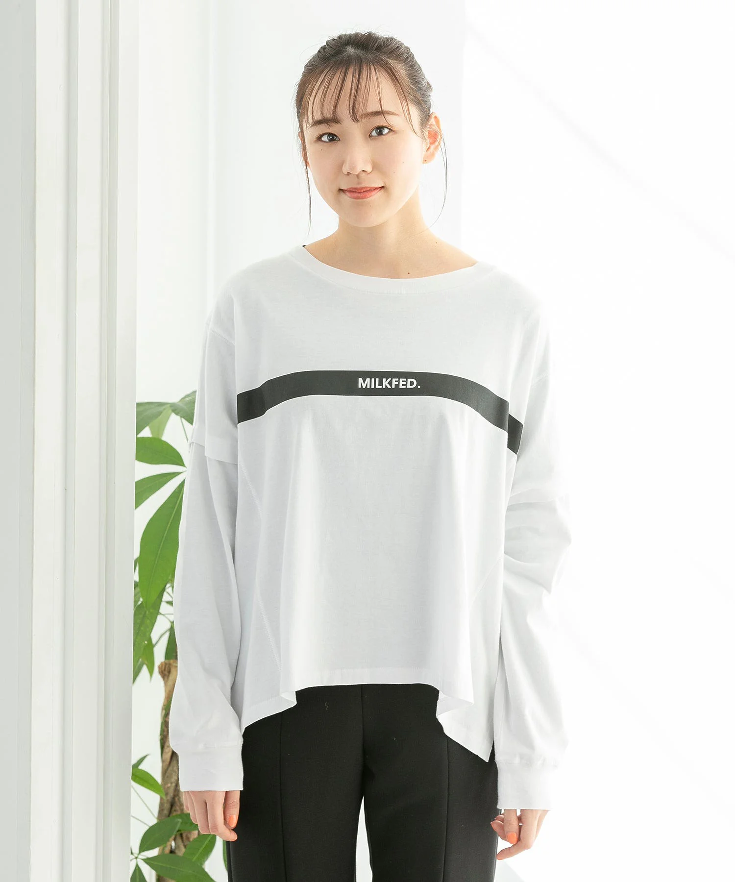 SIDE SLIT PANELED BIG TOP MILKFED. - Image 2