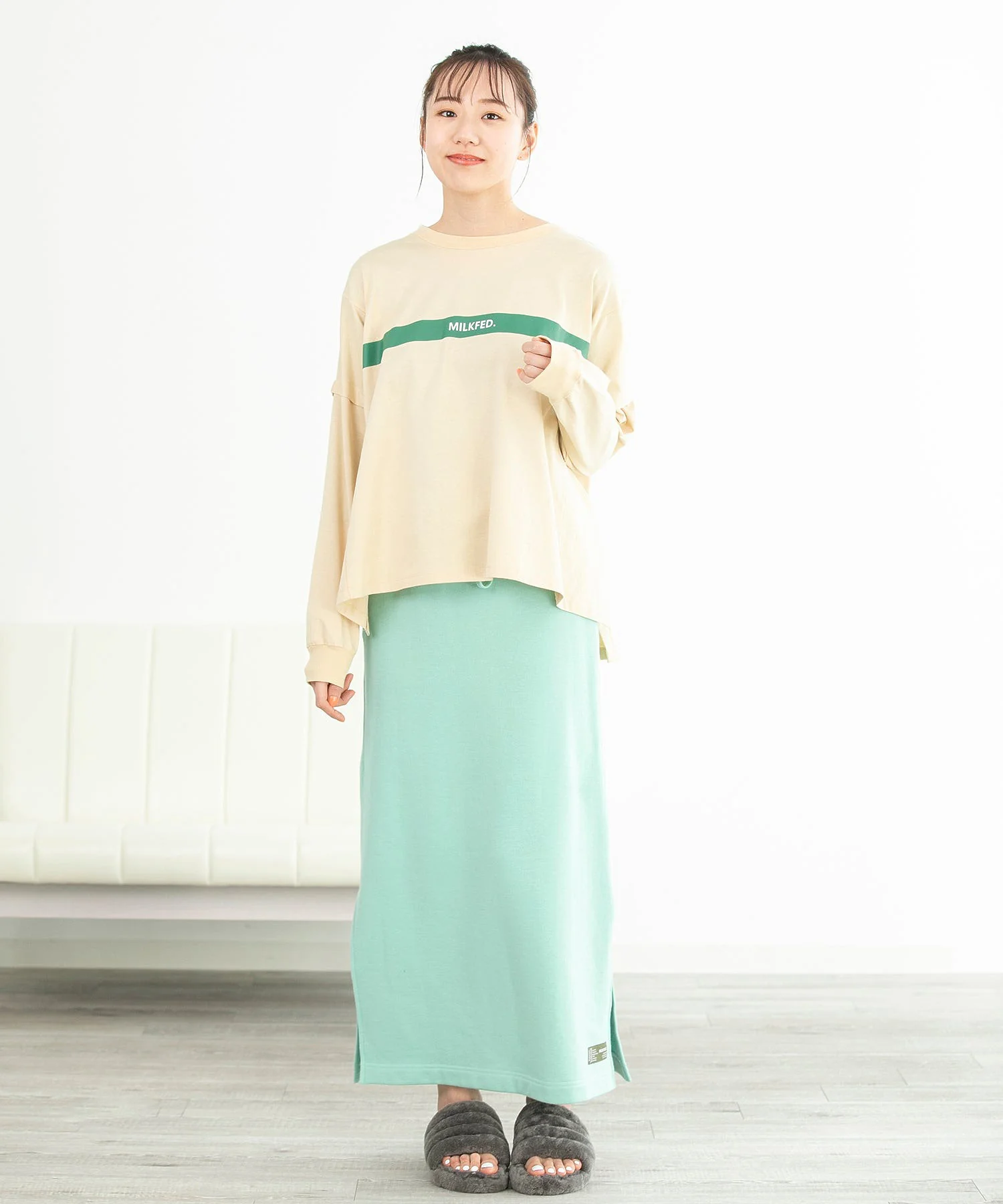 SIDE SLIT PANELED BIG TOP MILKFED. - Image 26