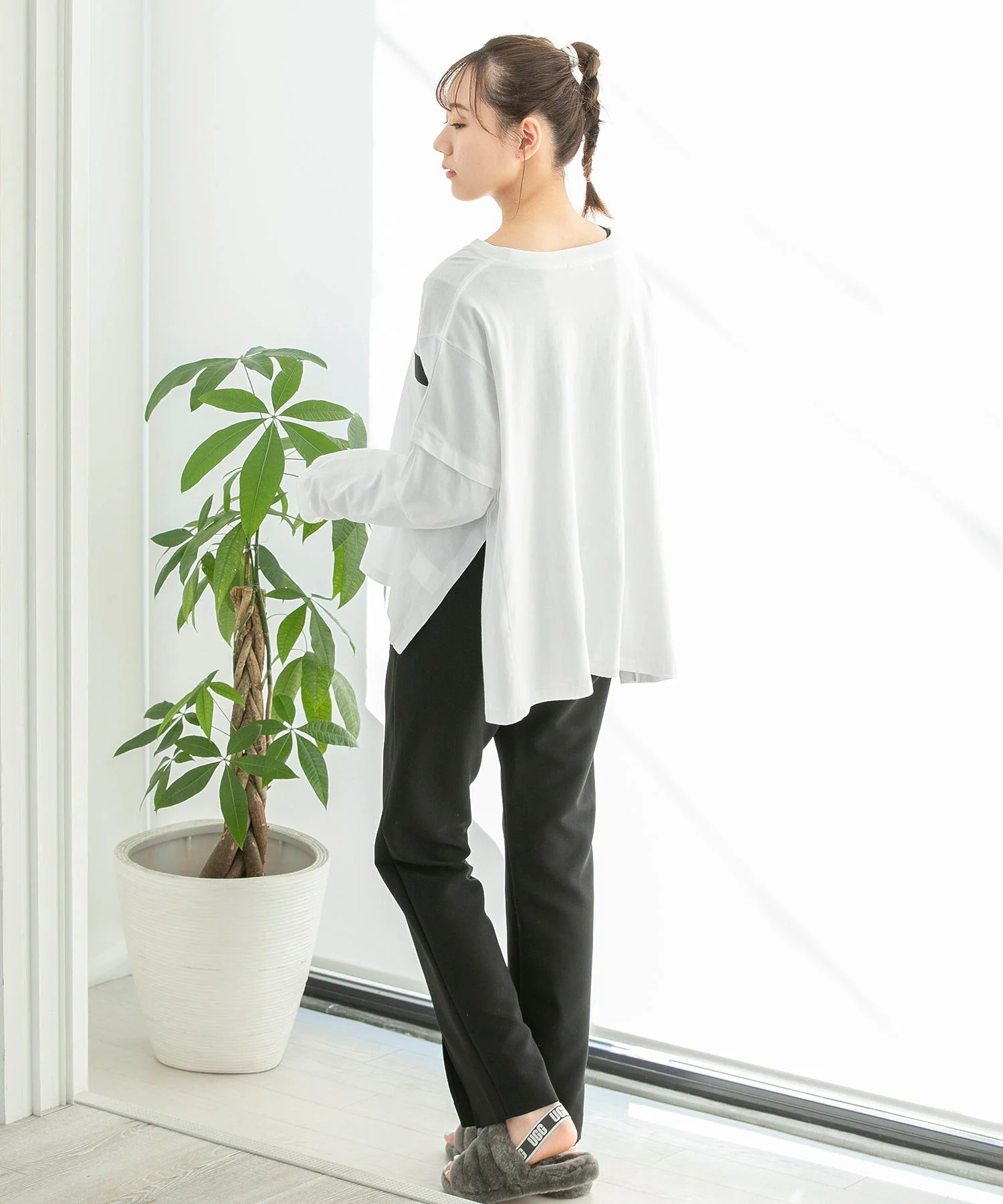SIDE SLIT PANELED BIG TOP MILKFED. - Image 33