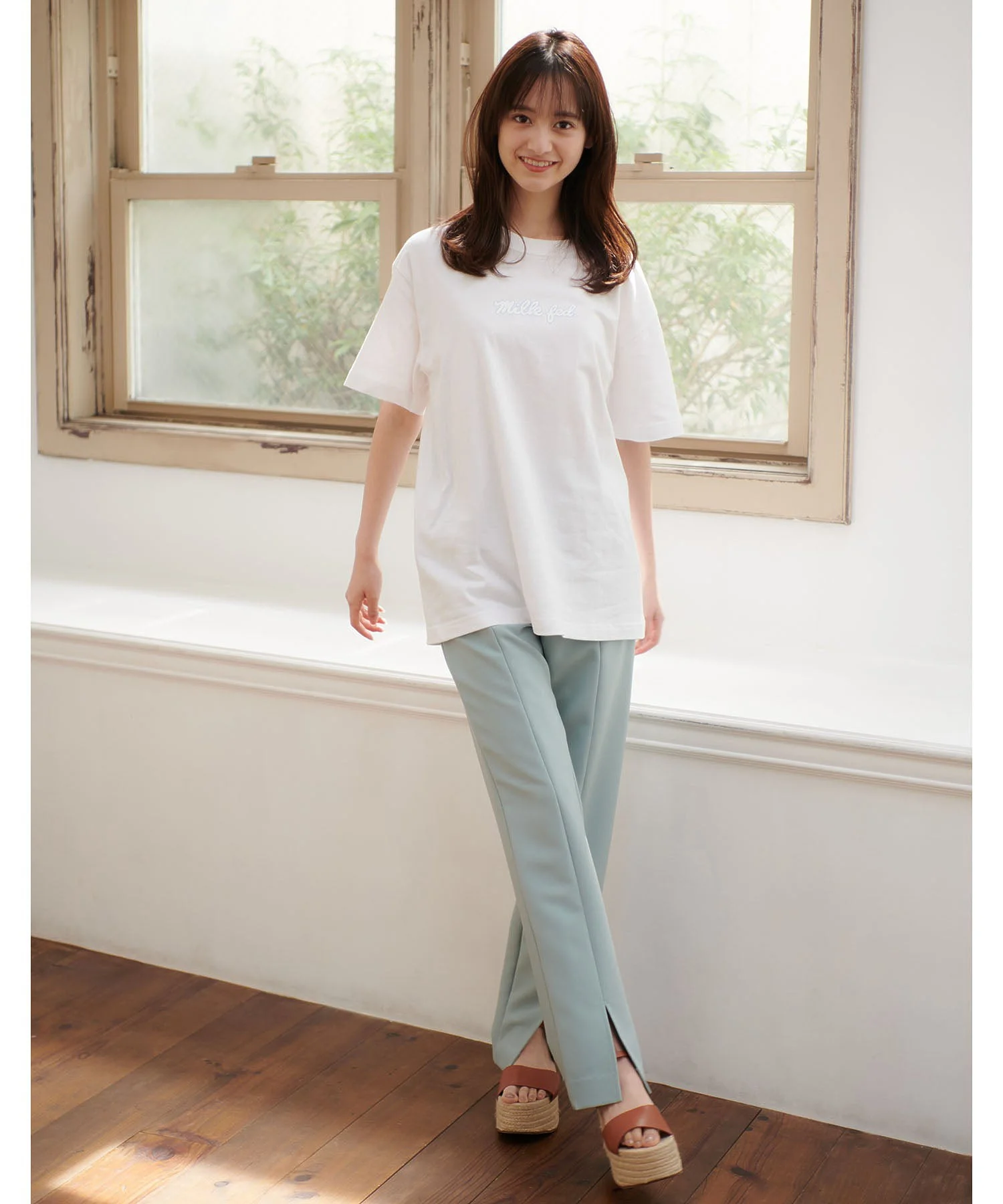 CENTER SLIT PANTS MILKFED. - Image 37