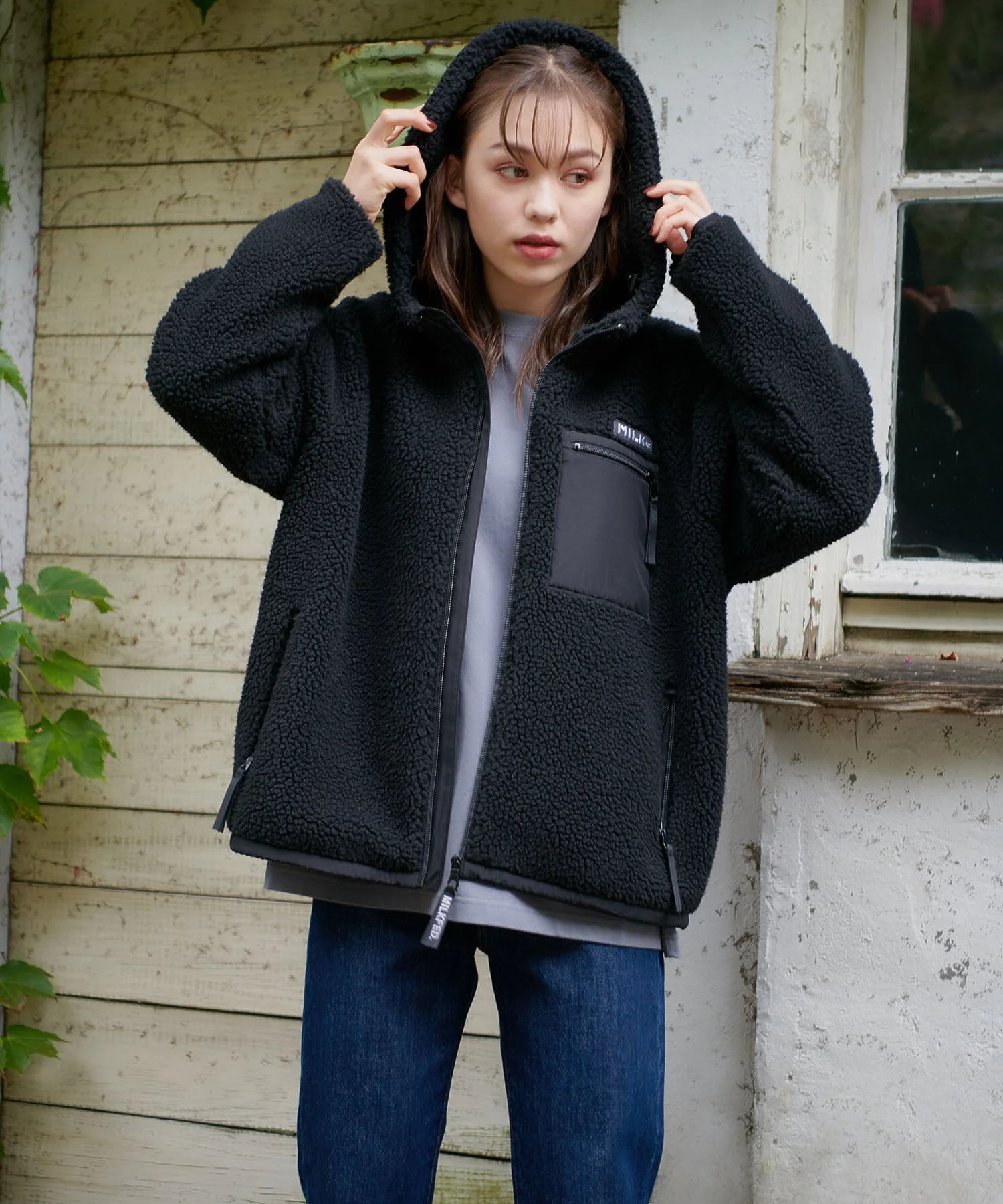 BOA ZIP UP HOODED JACKET MILKFED. - Image 31