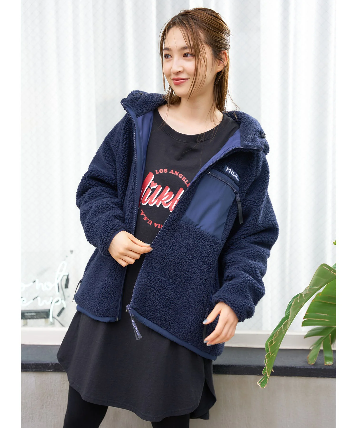 BOA ZIP UP HOODED JACKET MILKFED. - Image 40