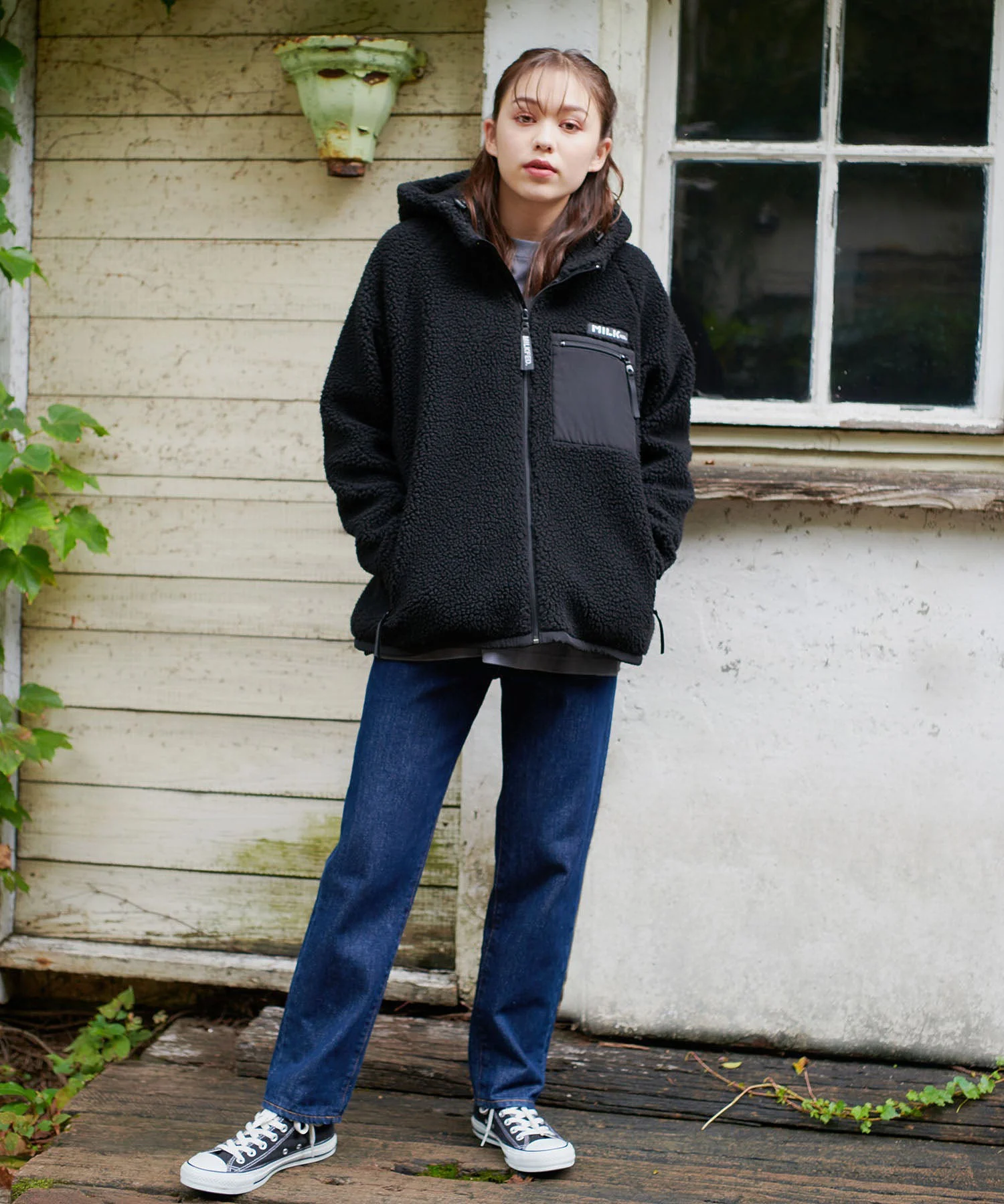 BOA ZIP UP HOODED JACKET MILKFED. - Image 7