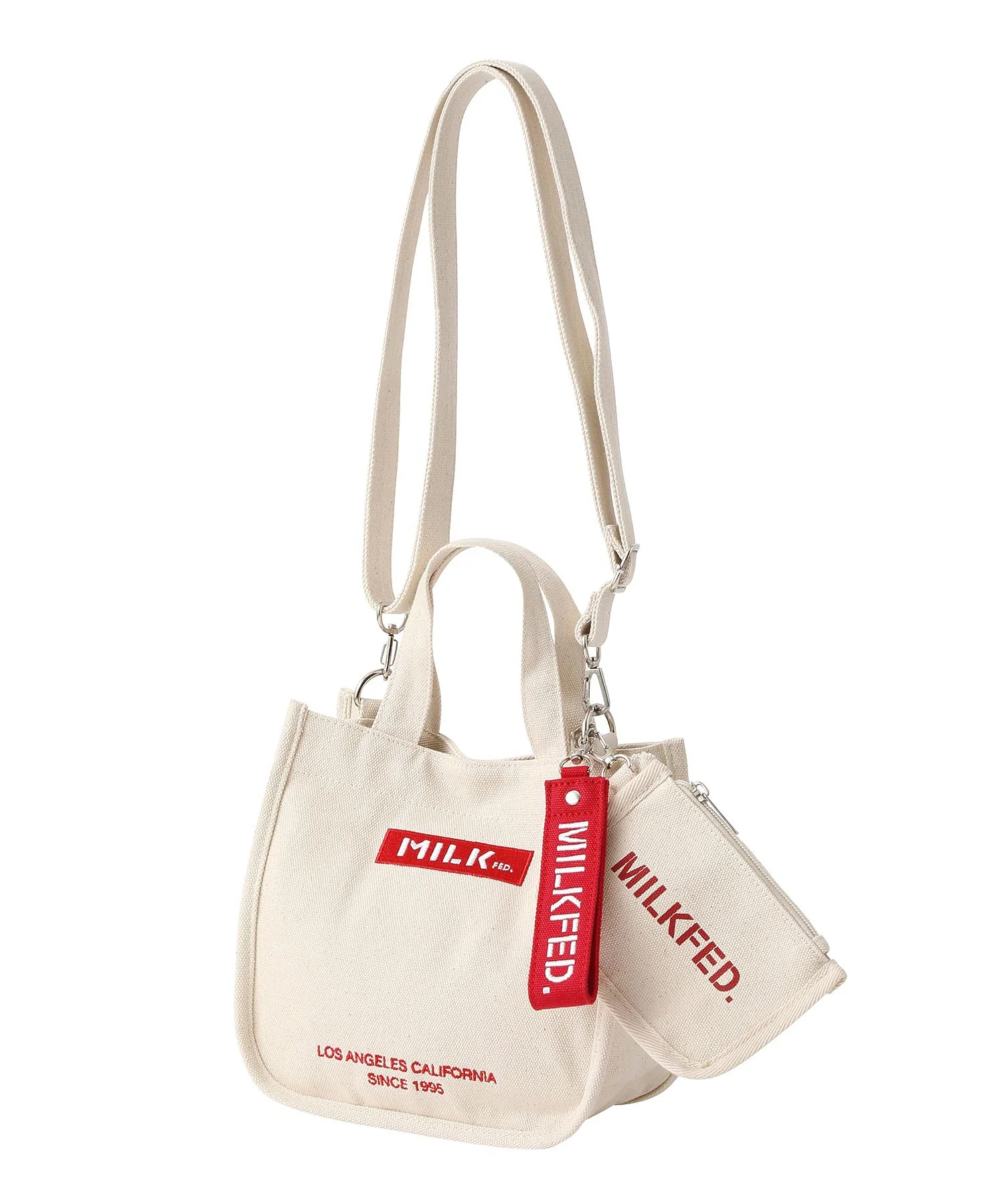 EMBROIDERED BAR MINI SHOULDER BAG W/STRAP MILKFED. - Image 3