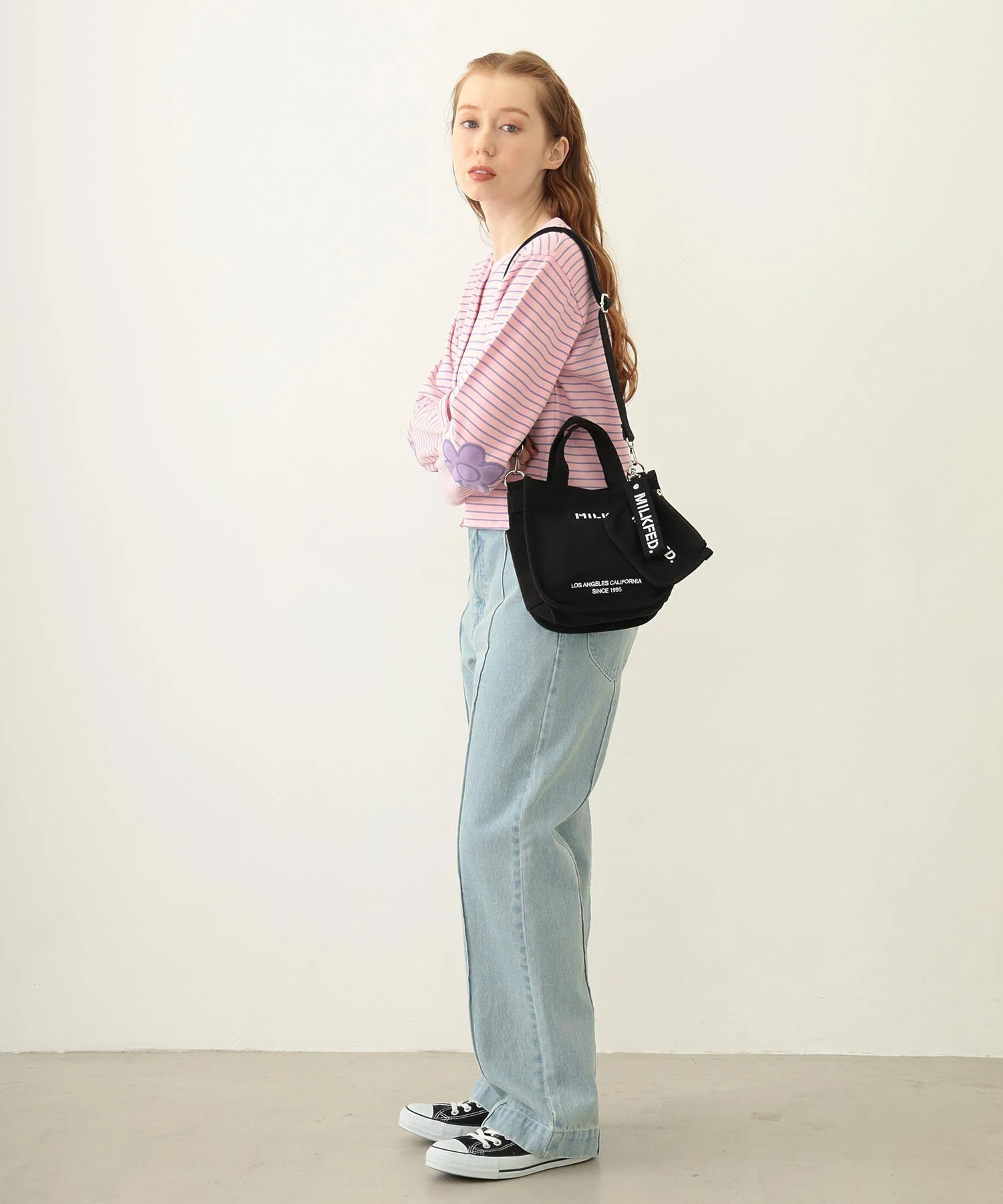 EMBROIDERED BAR MINI SHOULDER BAG W/STRAP MILKFED. - Image 32