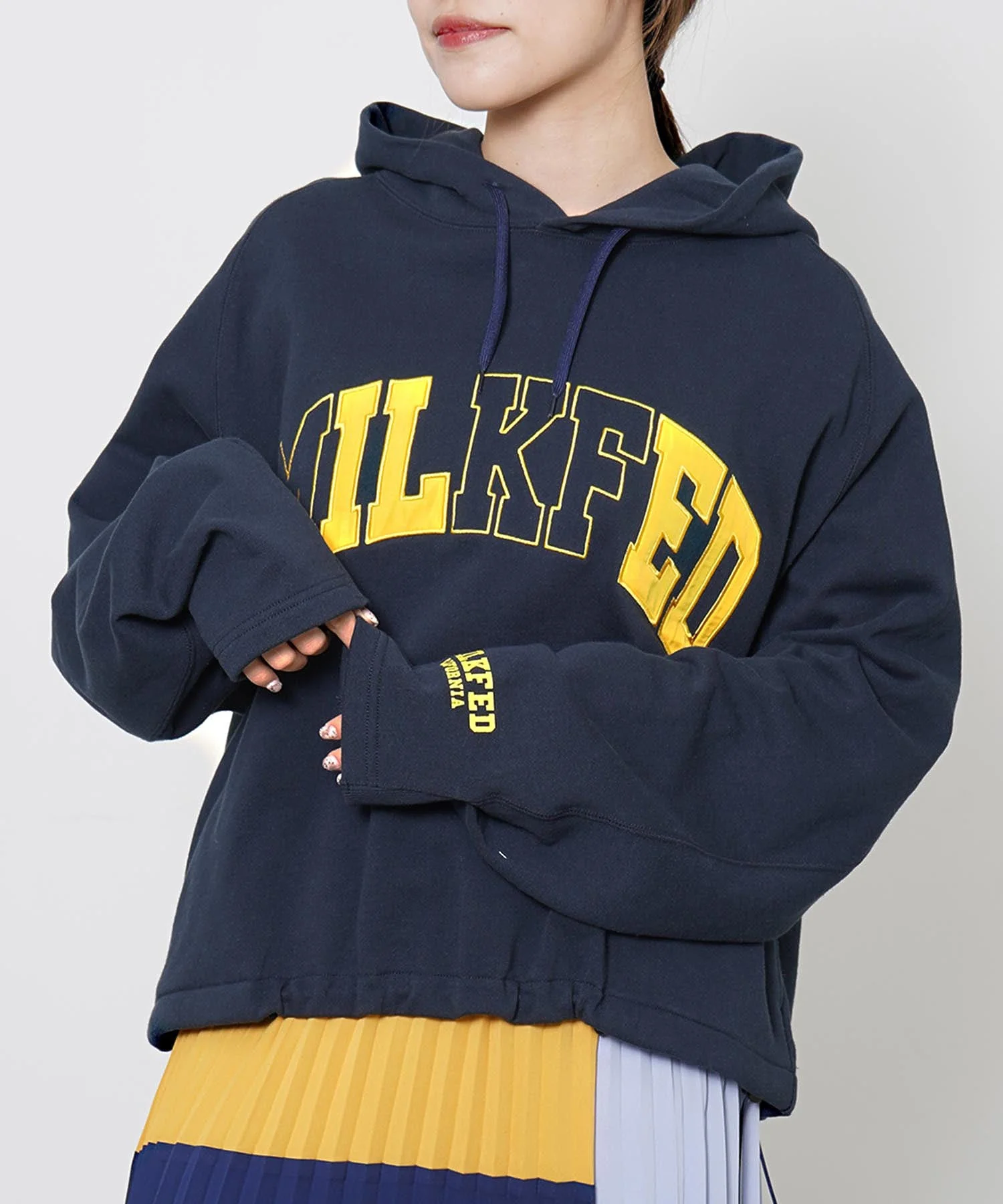 BICOLOR PATCH SWEAT HOODIE MILKFED.