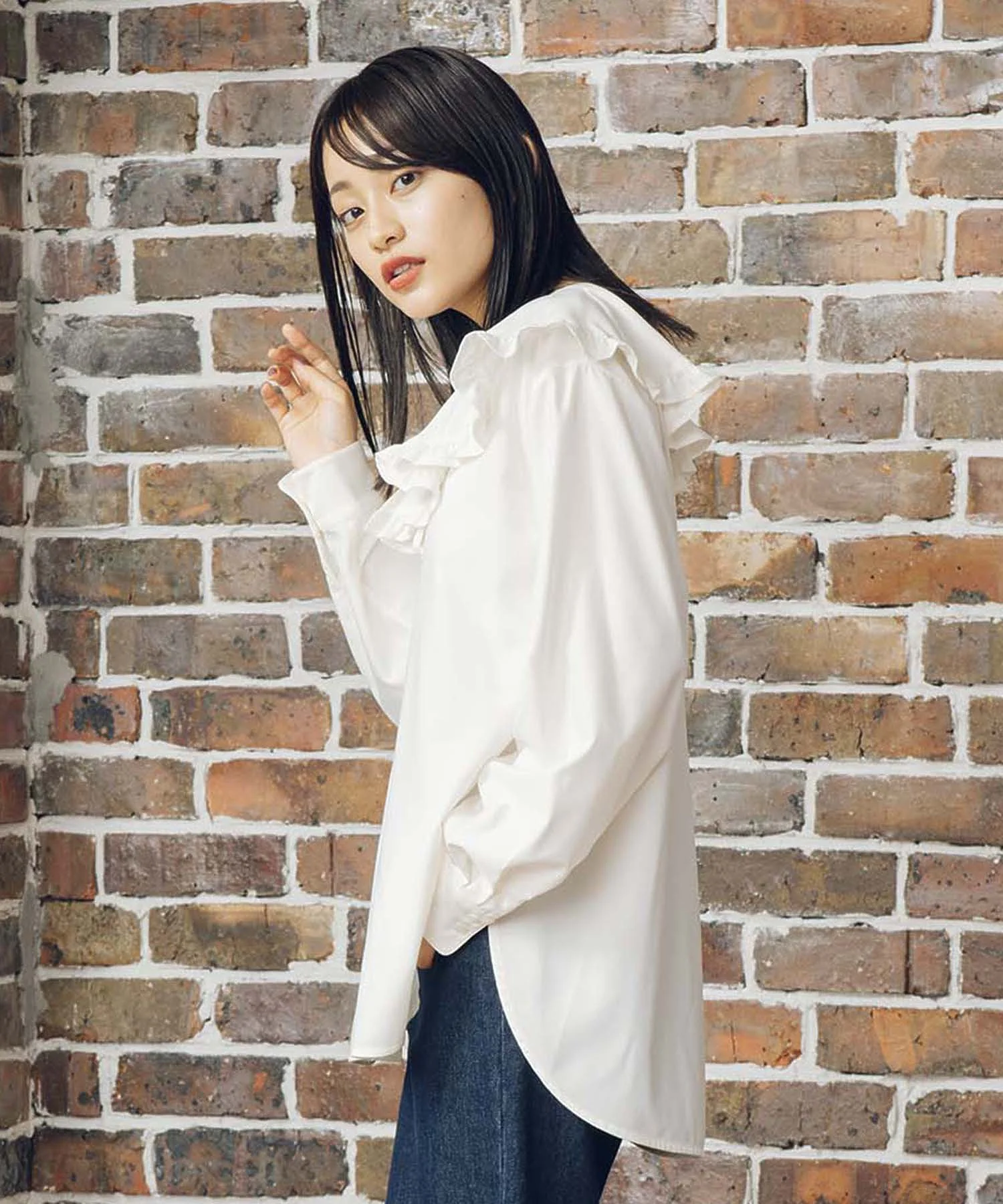 RUFFLE COLLAR BLOUSE MILKFED. - Image 6