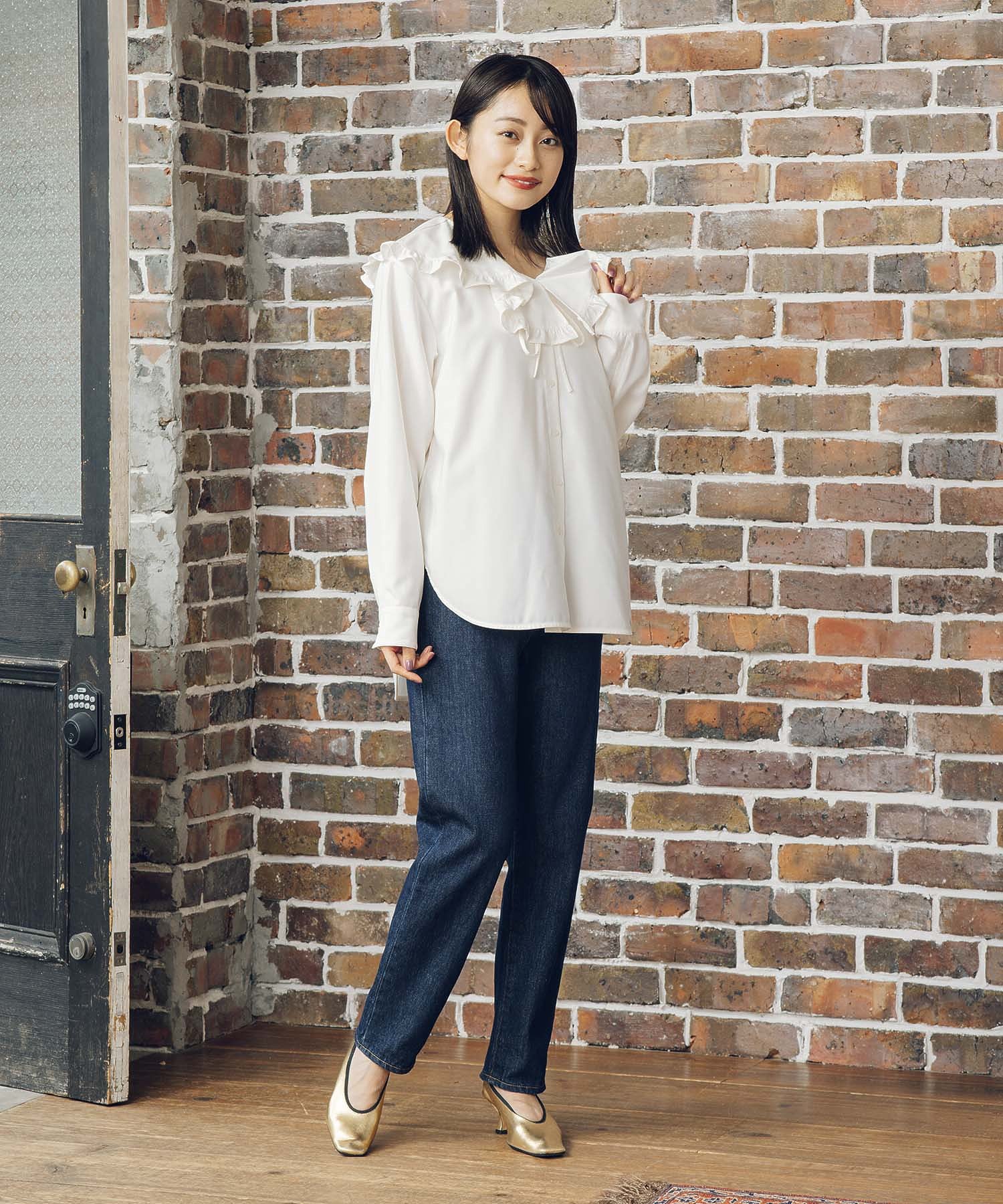RUFFLE COLLAR BLOUSE MILKFED. - Image 9
