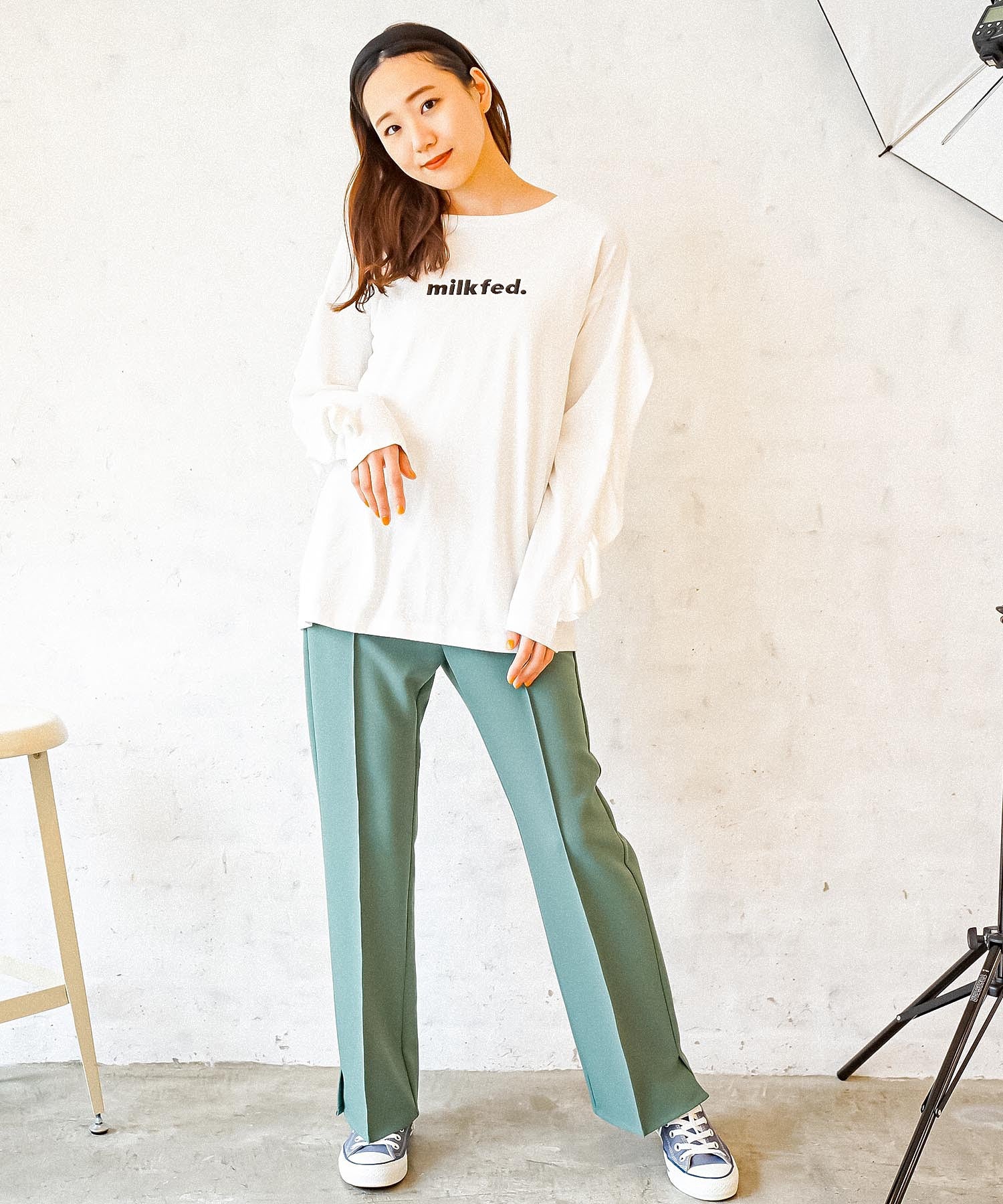 SOLID COLOR PANTS MILKFED. - Image 15