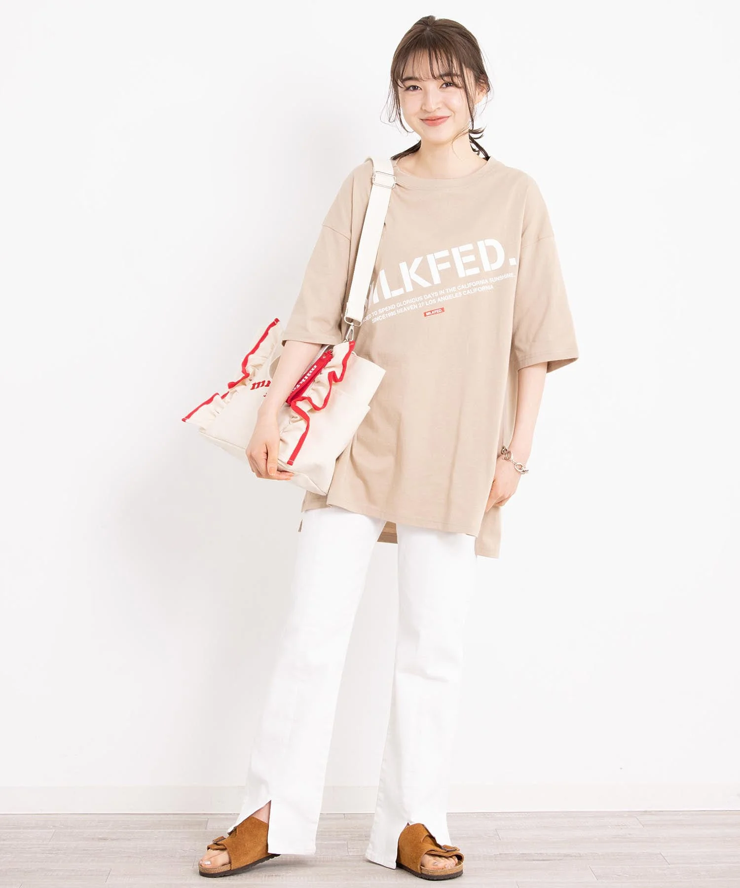 DENIM SLIT PANTS MILKFED. - Image 32