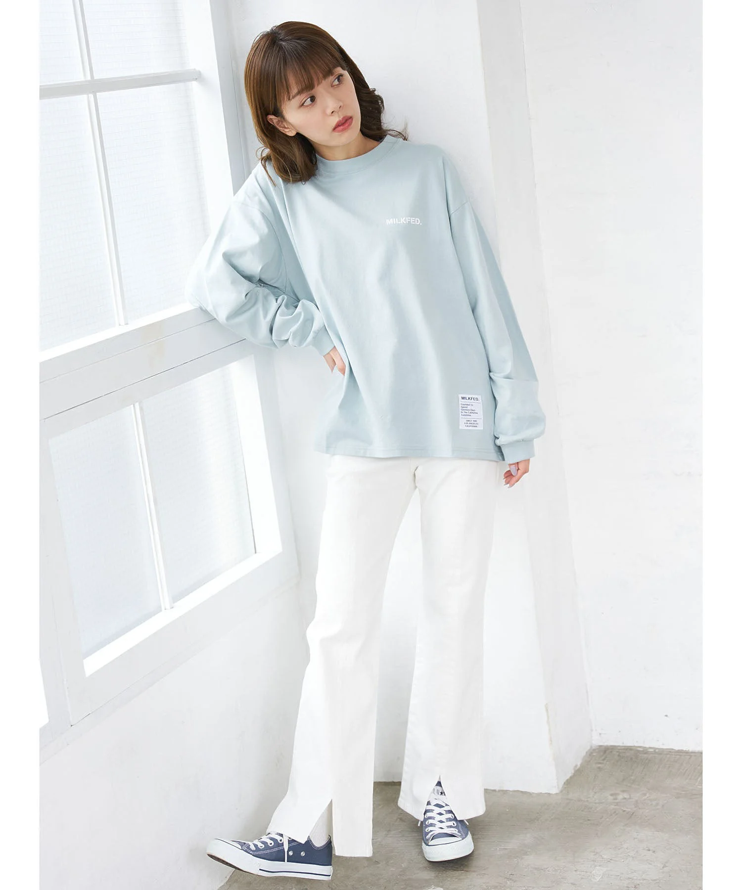 DENIM SLIT PANTS MILKFED. - Image 34