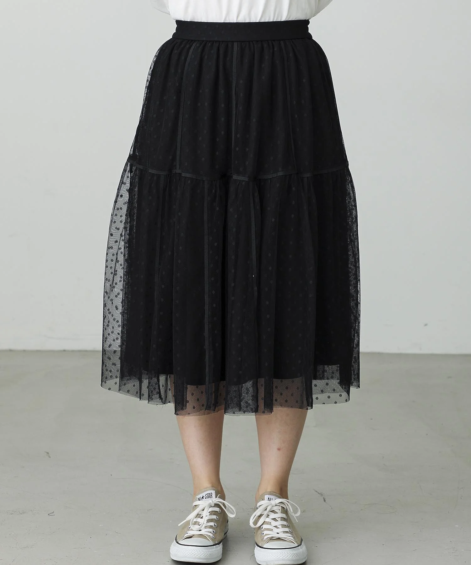 POLKA DOT TULLE SKIRT MILKFED. - Image 16