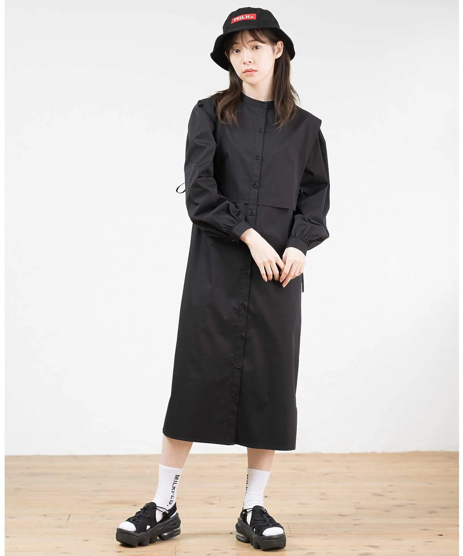 SIDE RIBBON SHIRT DRESS MILKFED. - Image 2