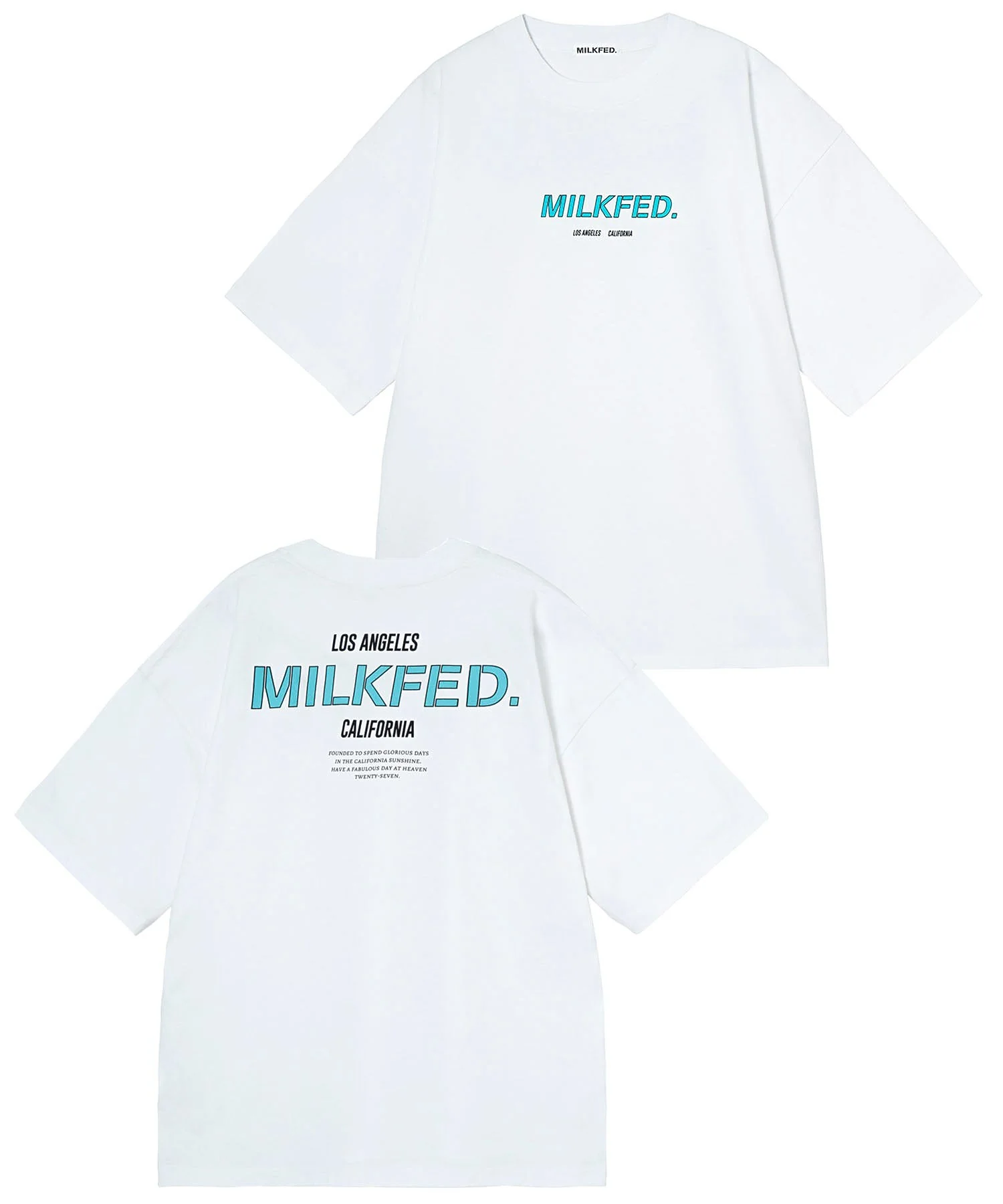 WIDE S/S TEE SLANTED STENCIL MILKFED. - Image 46