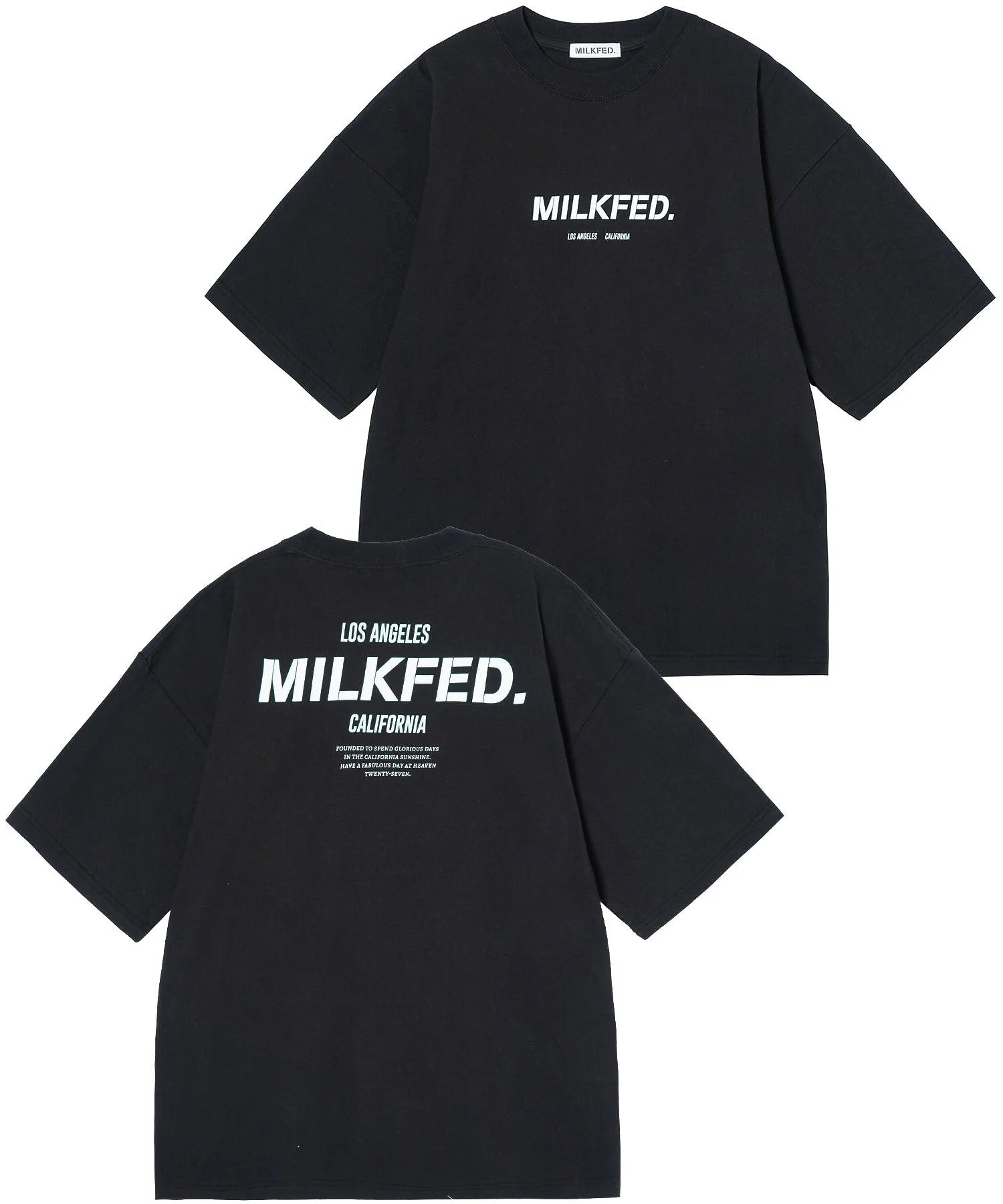 WIDE S/S TEE SLANTED STENCIL MILKFED. - Image 48