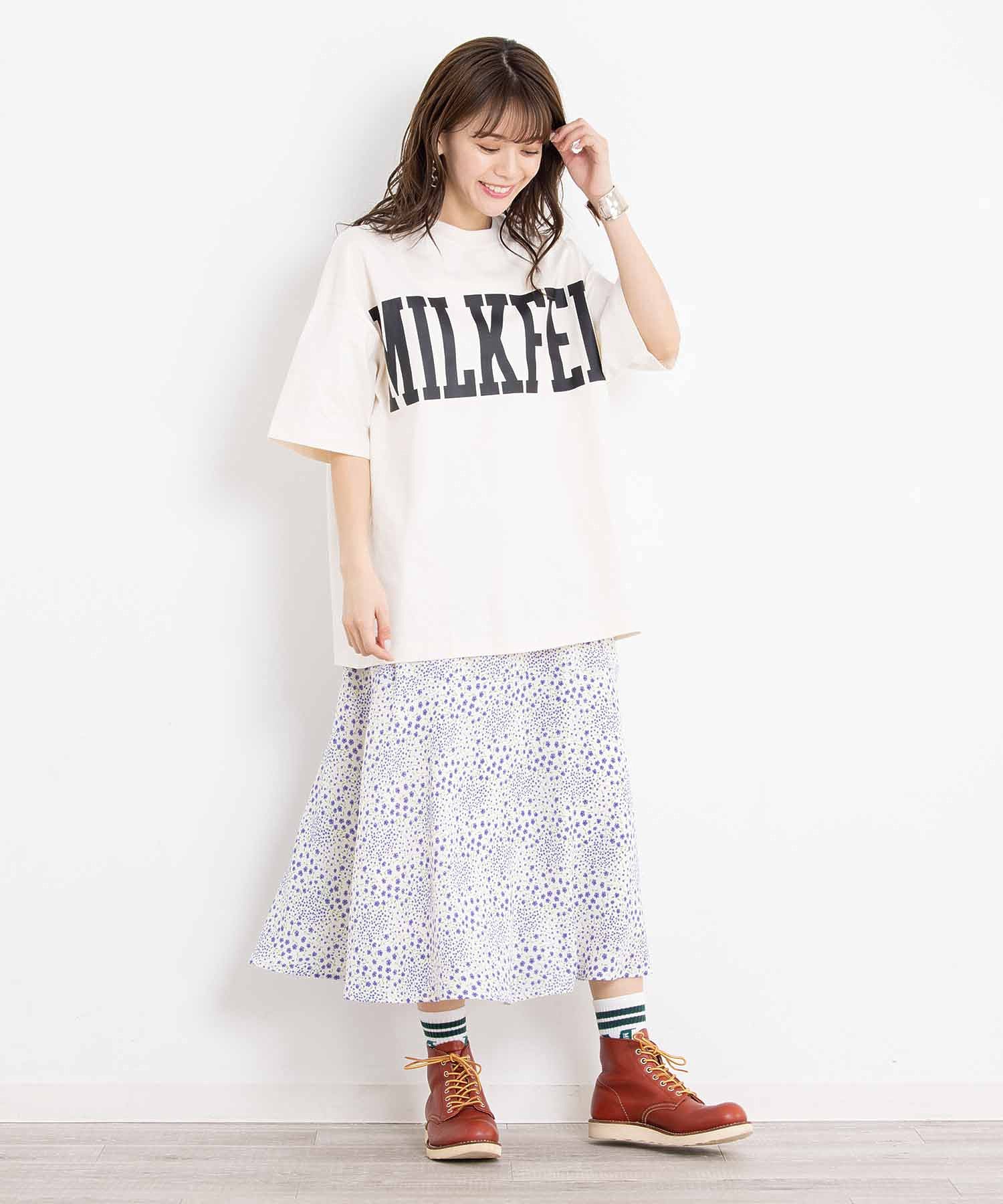 FLORAL PATTERN FLARE SKIRT MILKFED. - Image 4