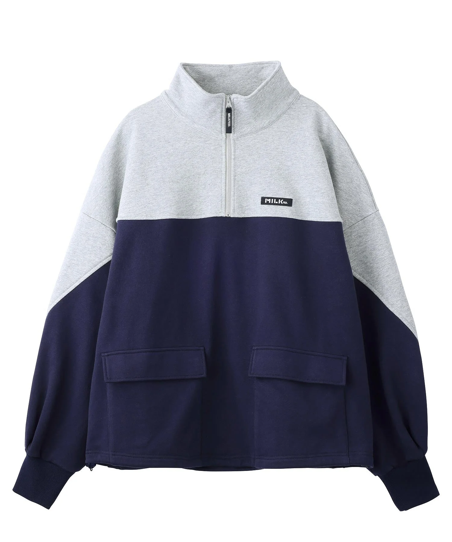 BICOLOR HALF ZIP SWEAT TOP MILKFED. - Image 16