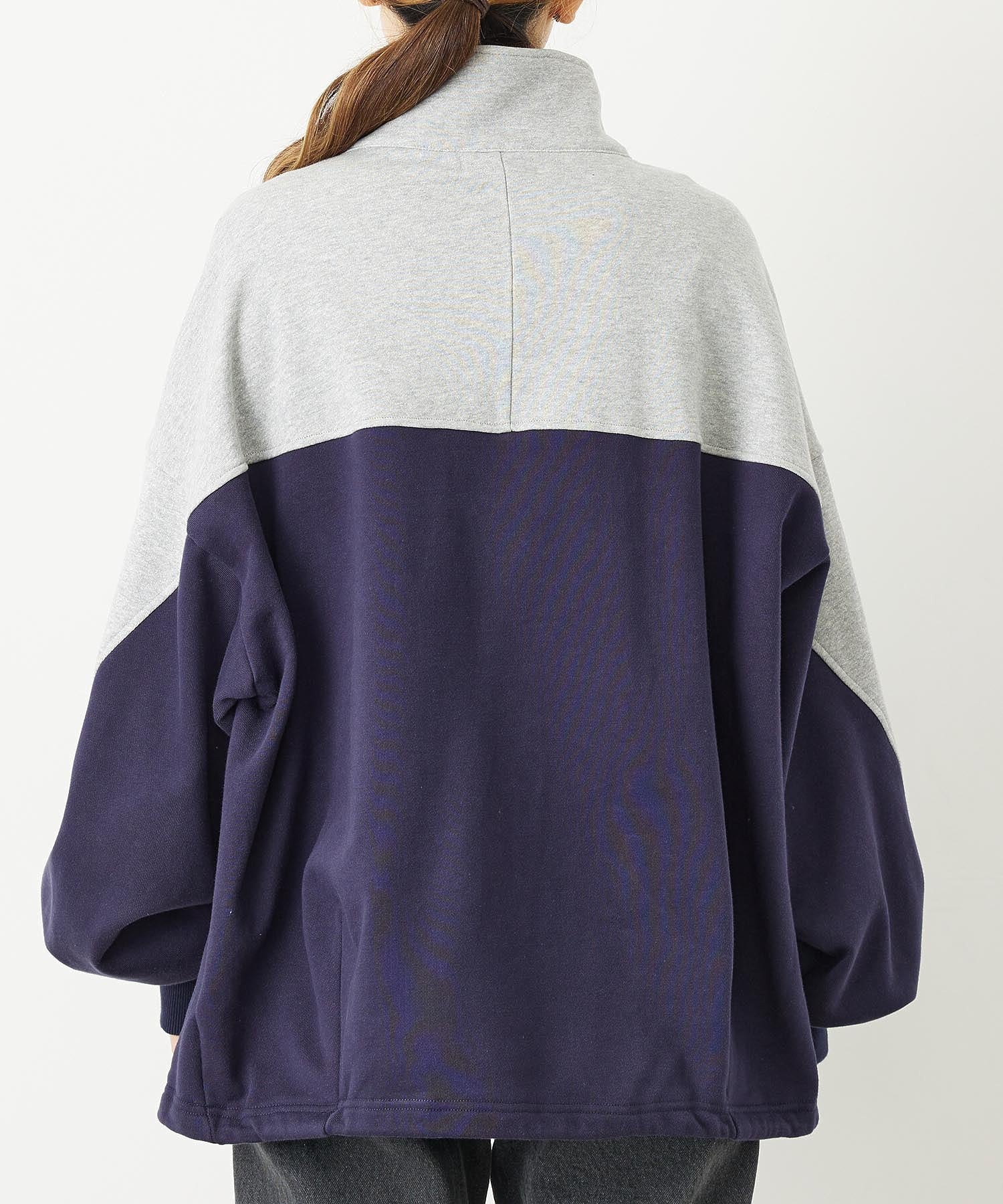 BICOLOR HALF ZIP SWEAT TOP MILKFED. - Image 6