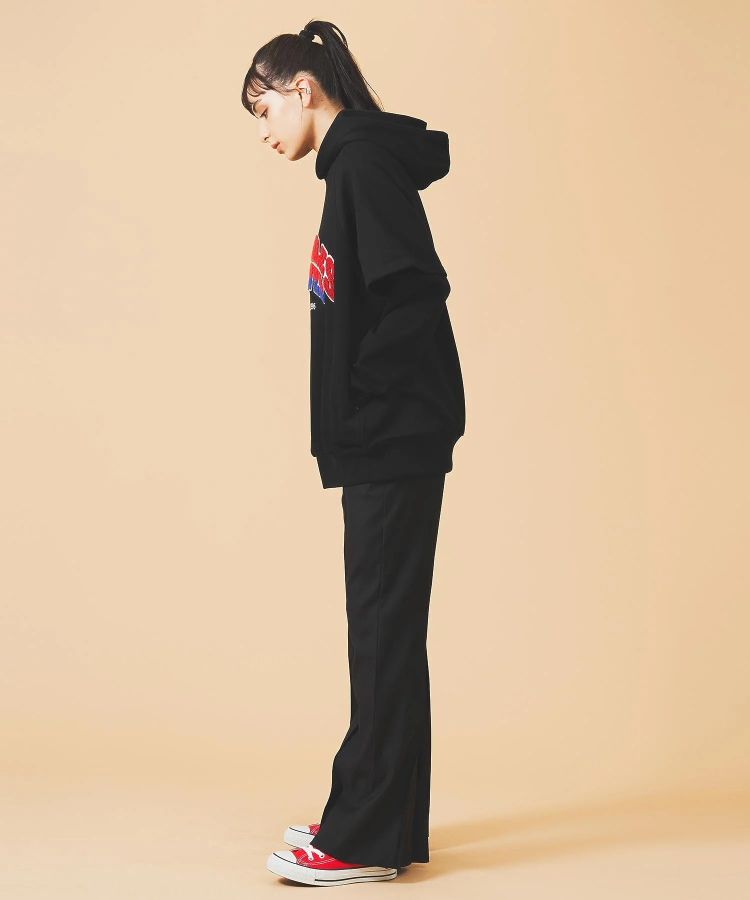 CHENILLE LOGO LAYERED SWEAT HOODIE MILKFED. - Image 6