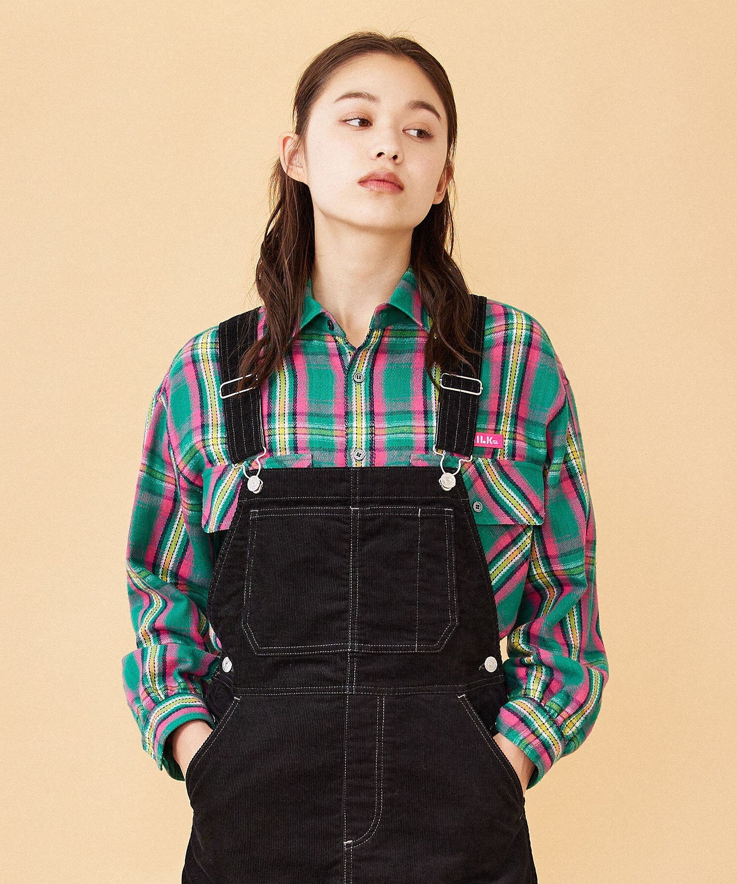 BACK LOGO PLAID SHIRT MILKFED. - Image 5