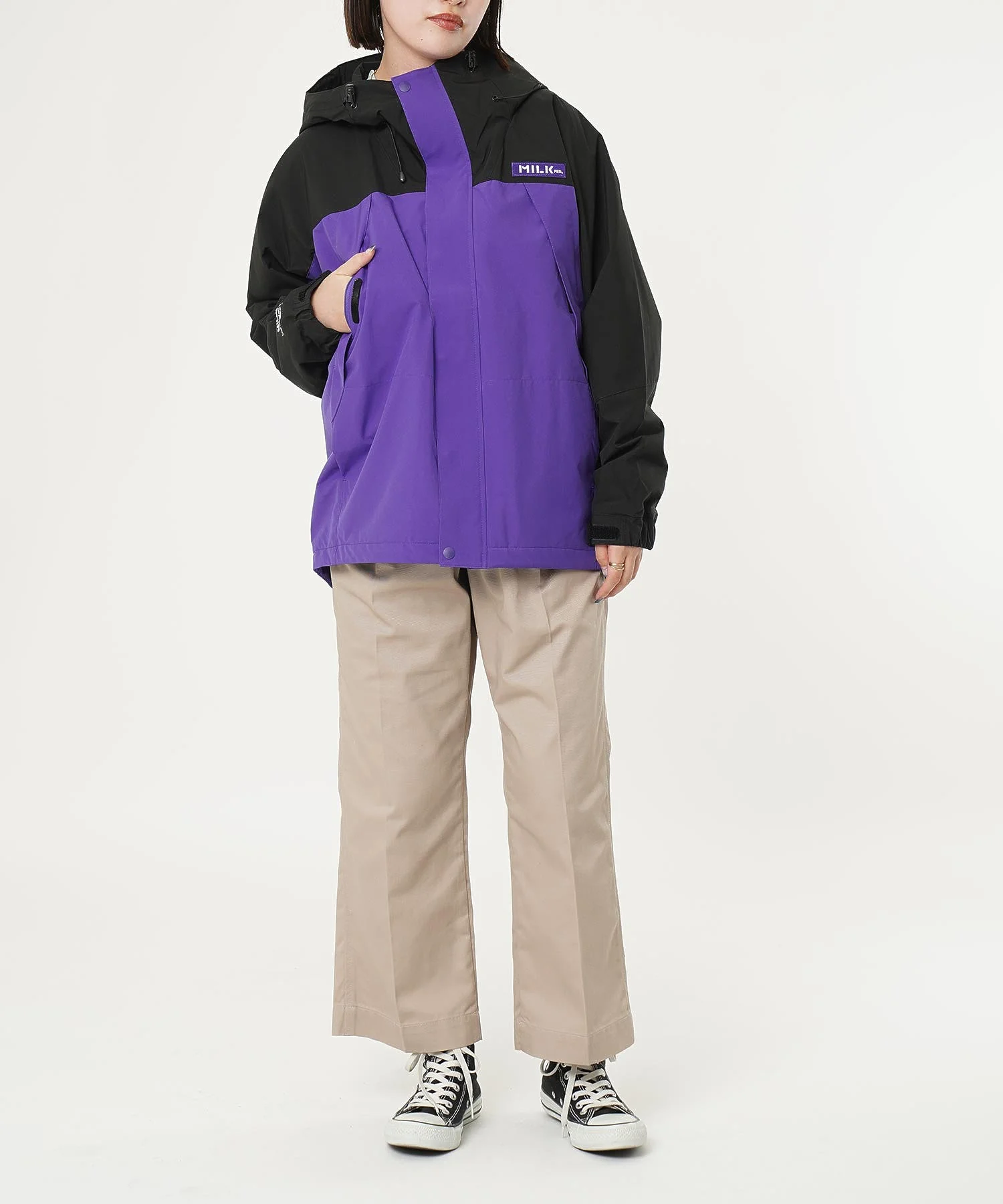 BACK LOGO BICOLOR MOUNTAIN PARKA MILKFED. - Image 4
