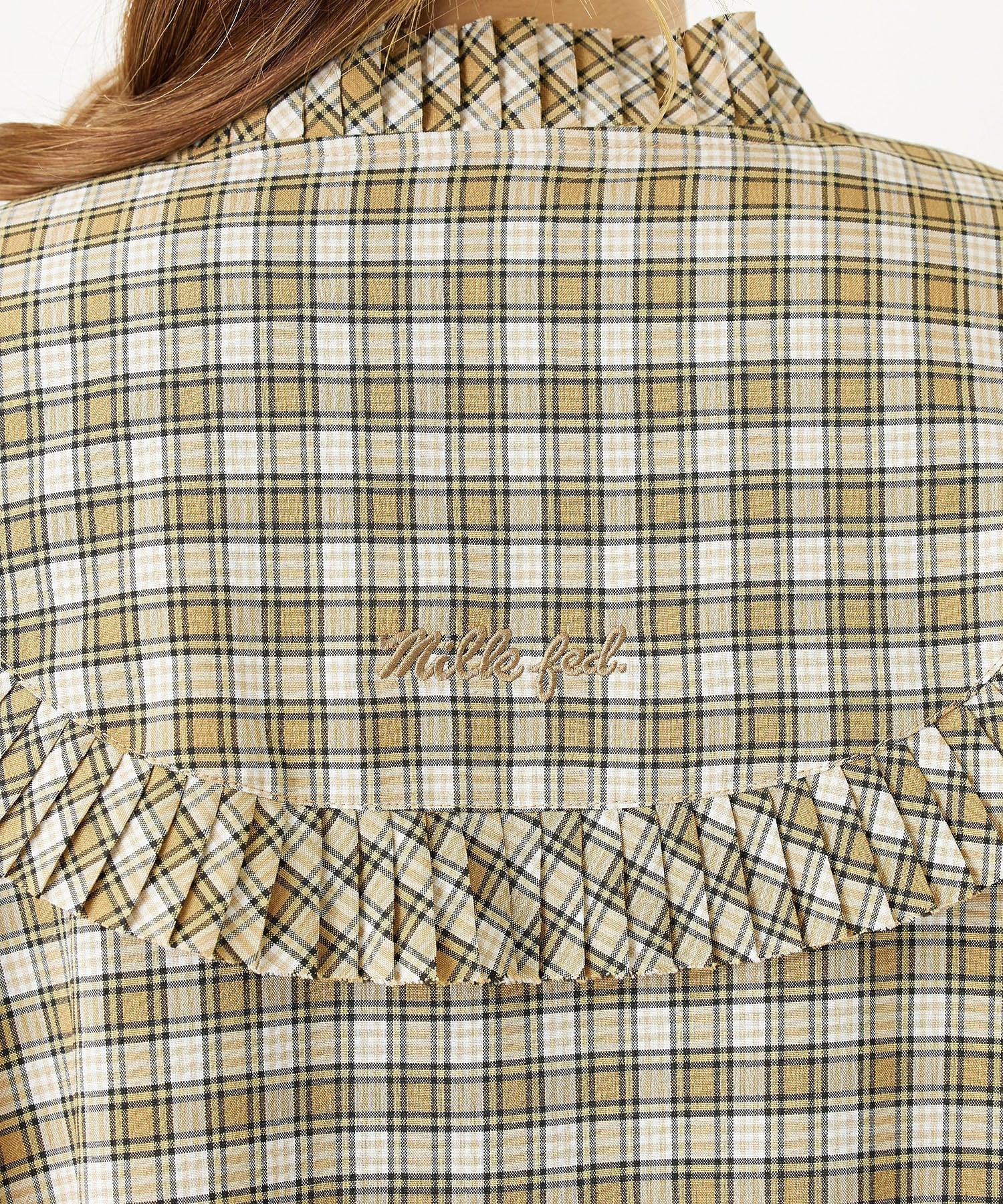PLAID PLEATED BIG COLLAR DRESS MILKFED. - Image 18