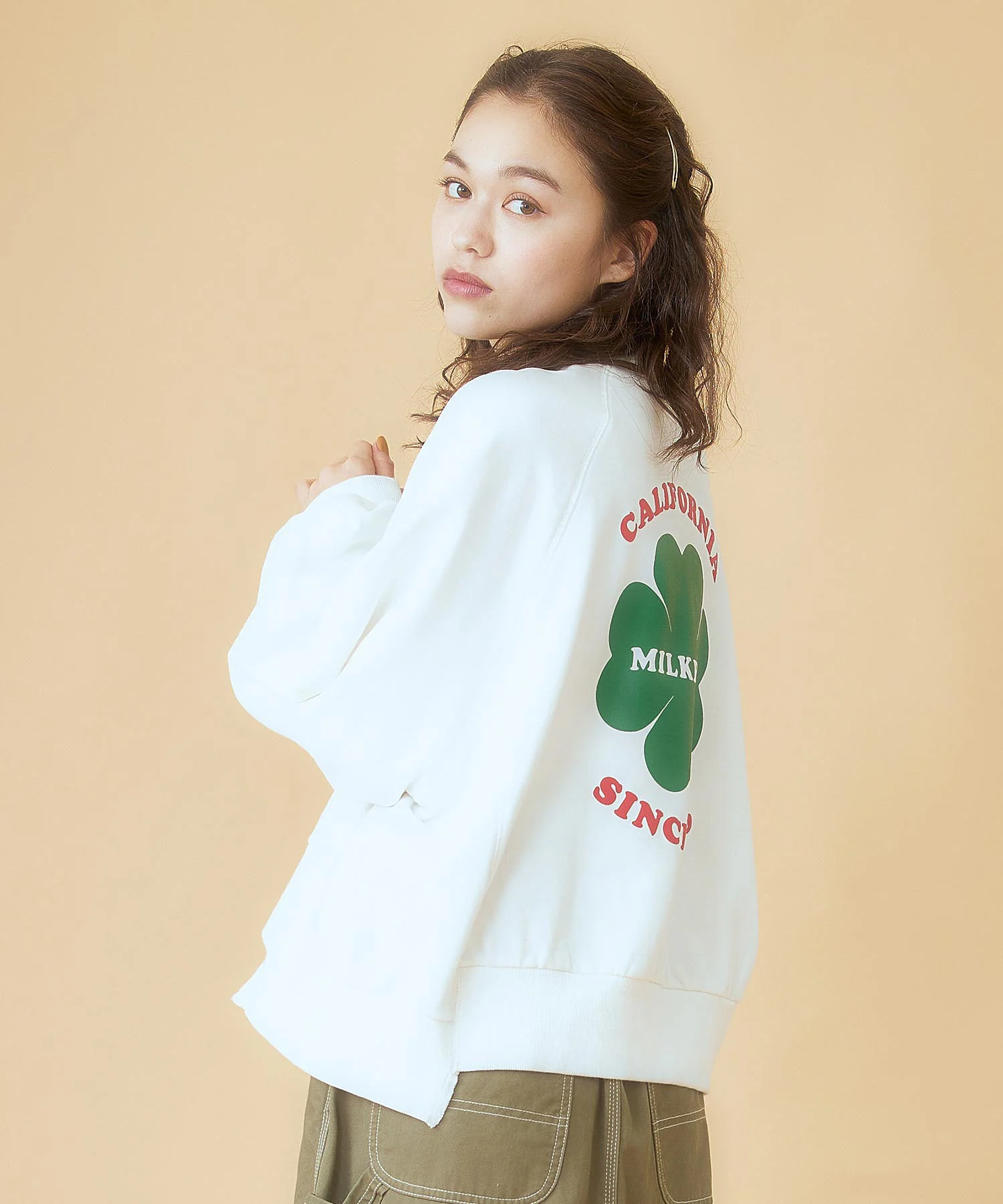 CLOVER PRINT SWEAT TOP MILKFED. - Image 7