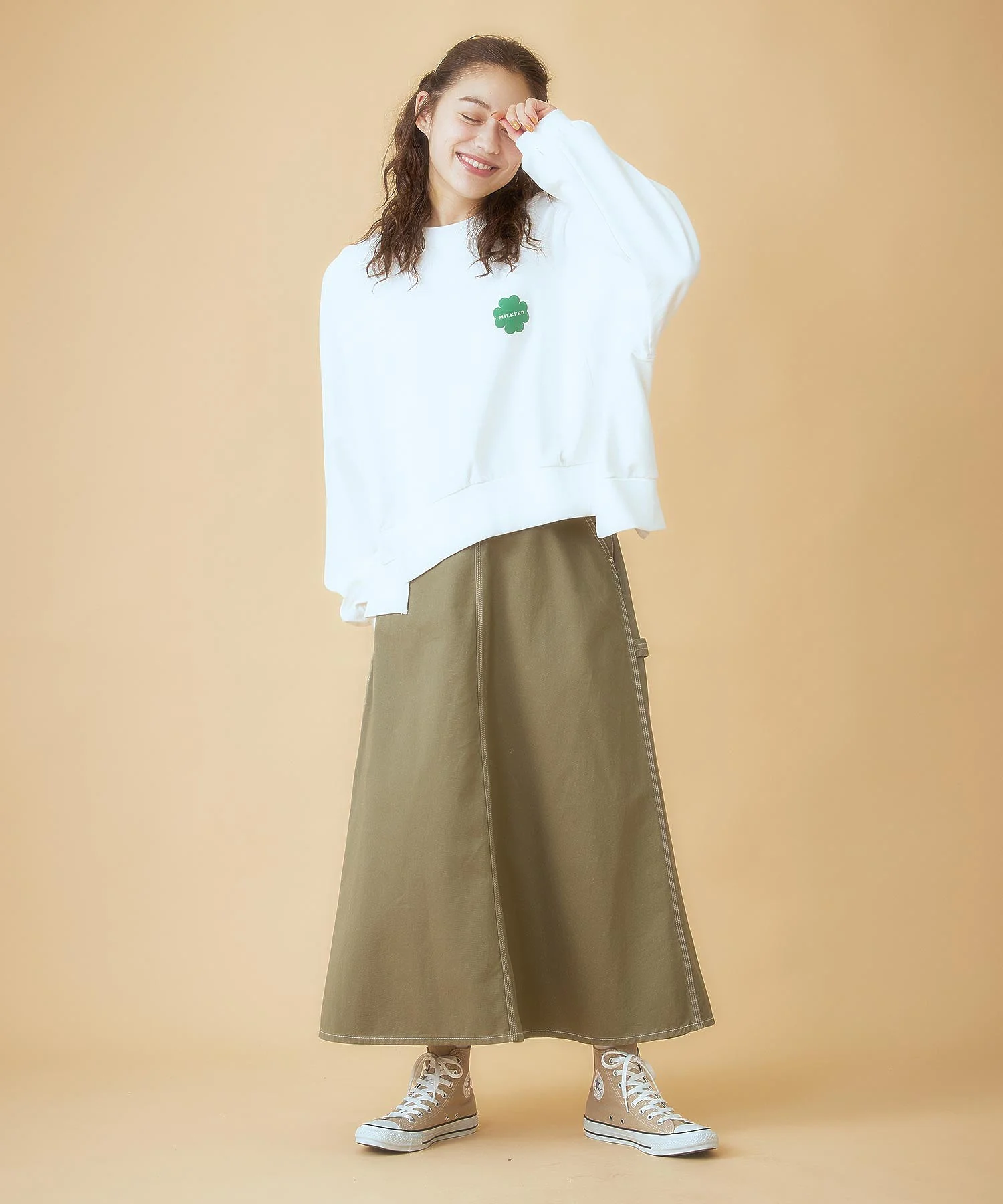 CLOVER PRINT SWEAT TOP MILKFED. - Image 8