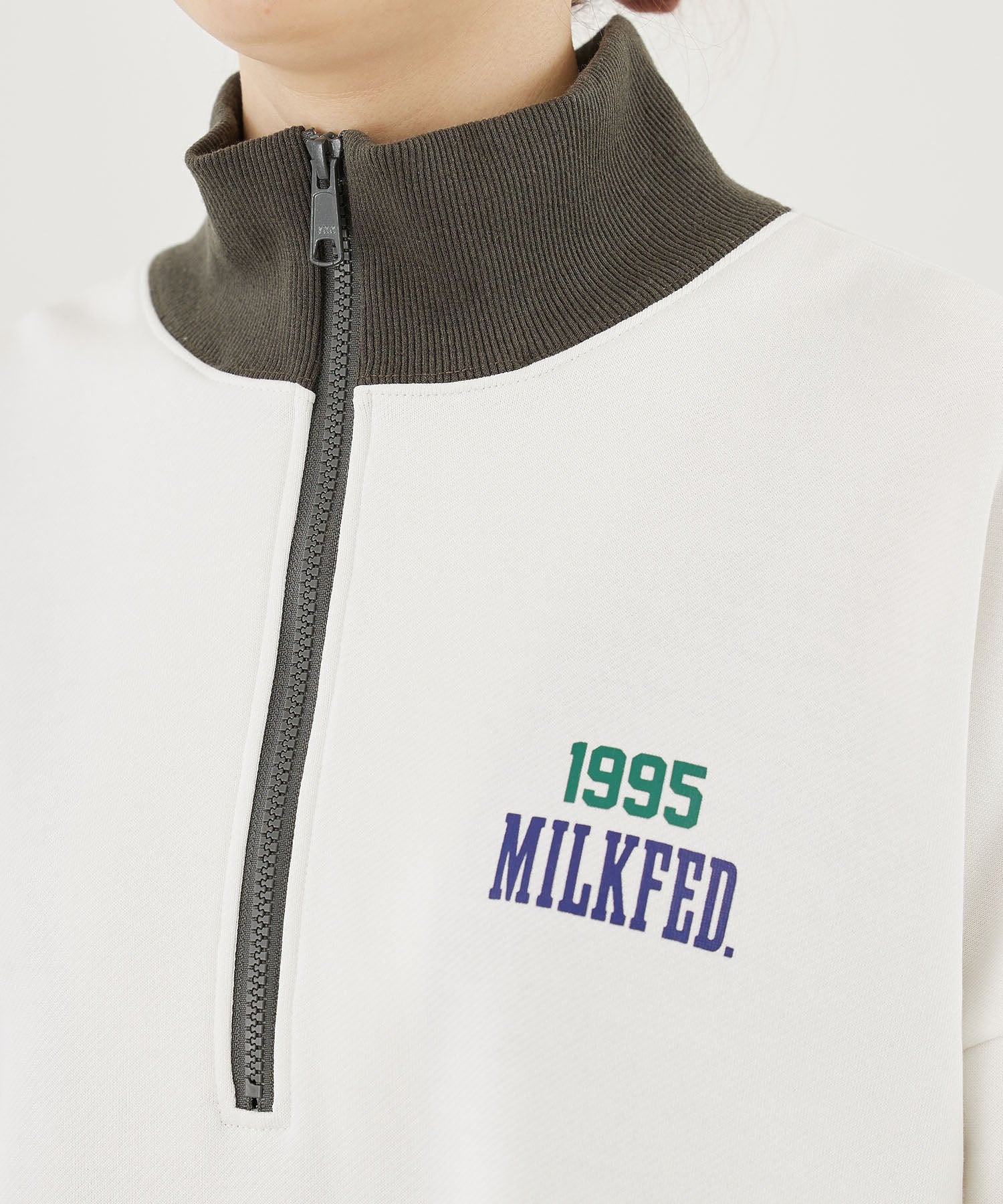 HALF ZIP SWEAT TOP MILKFED. - Image 6