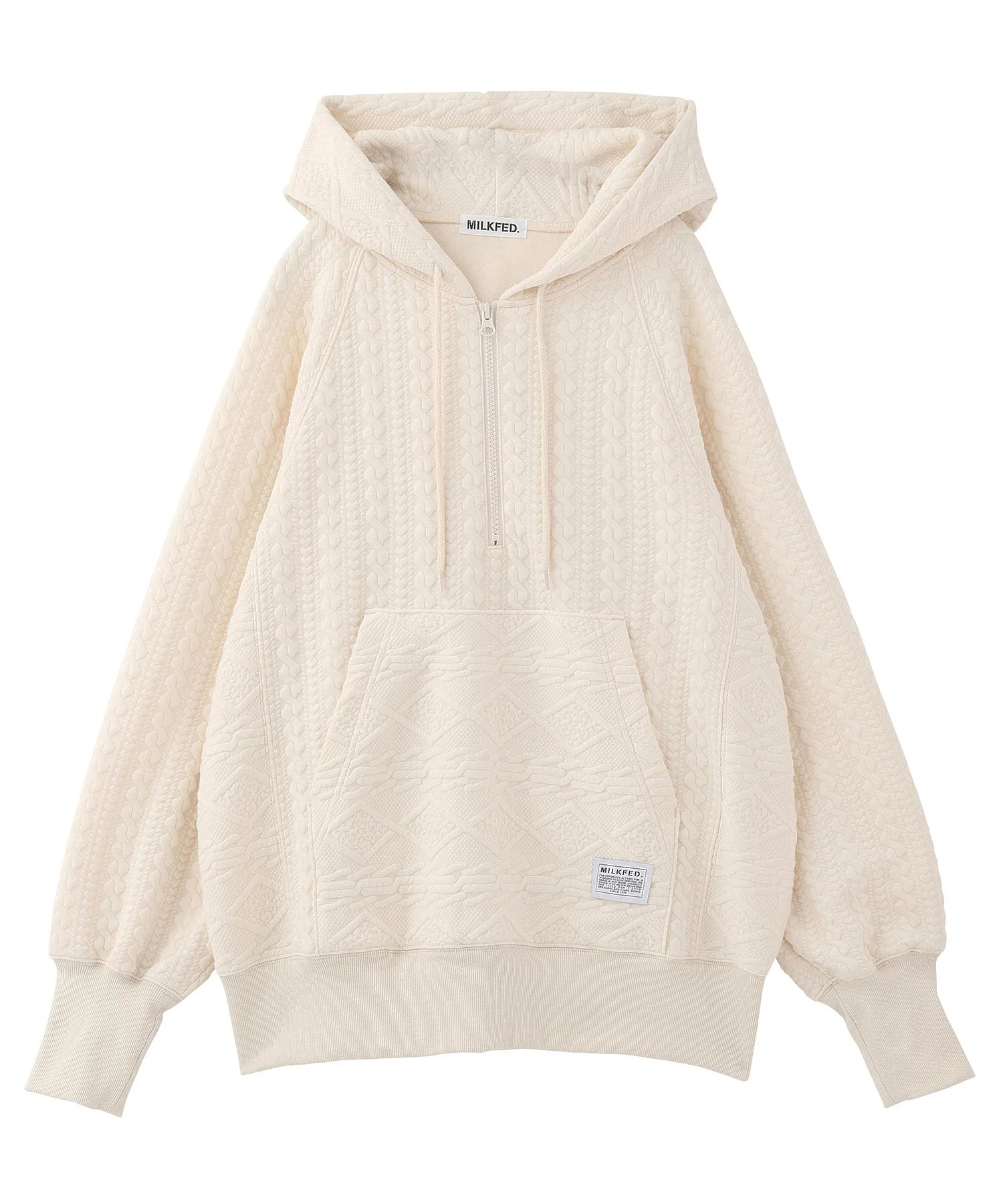 JACQUARD RAGLAN HOODIE MILKFED. - Image 23