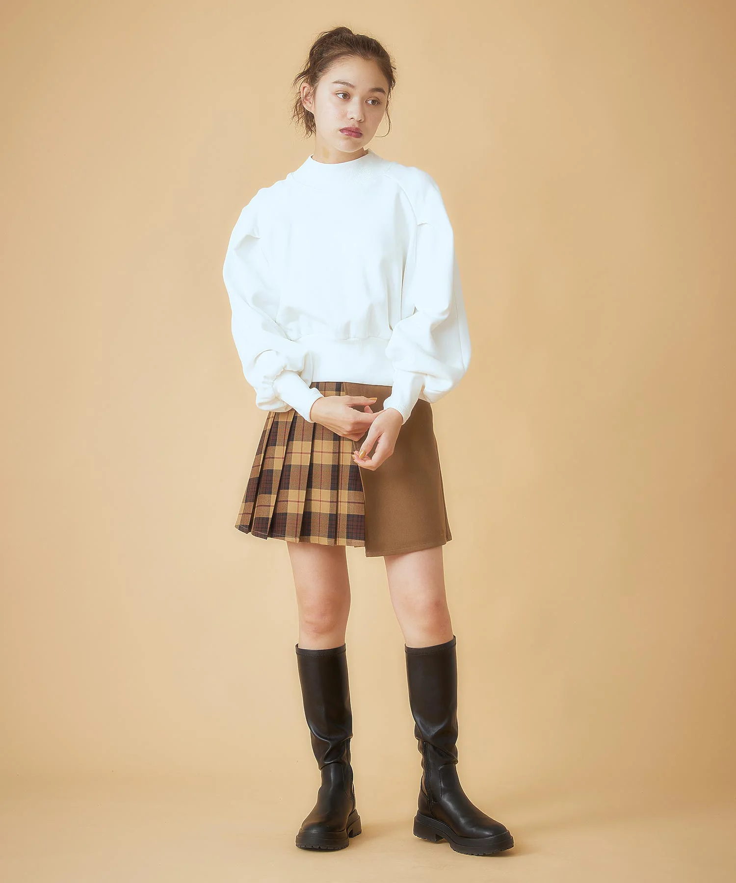 VOLUME SLEEVE MOCK NECK TOP MILKFED. - Image 6