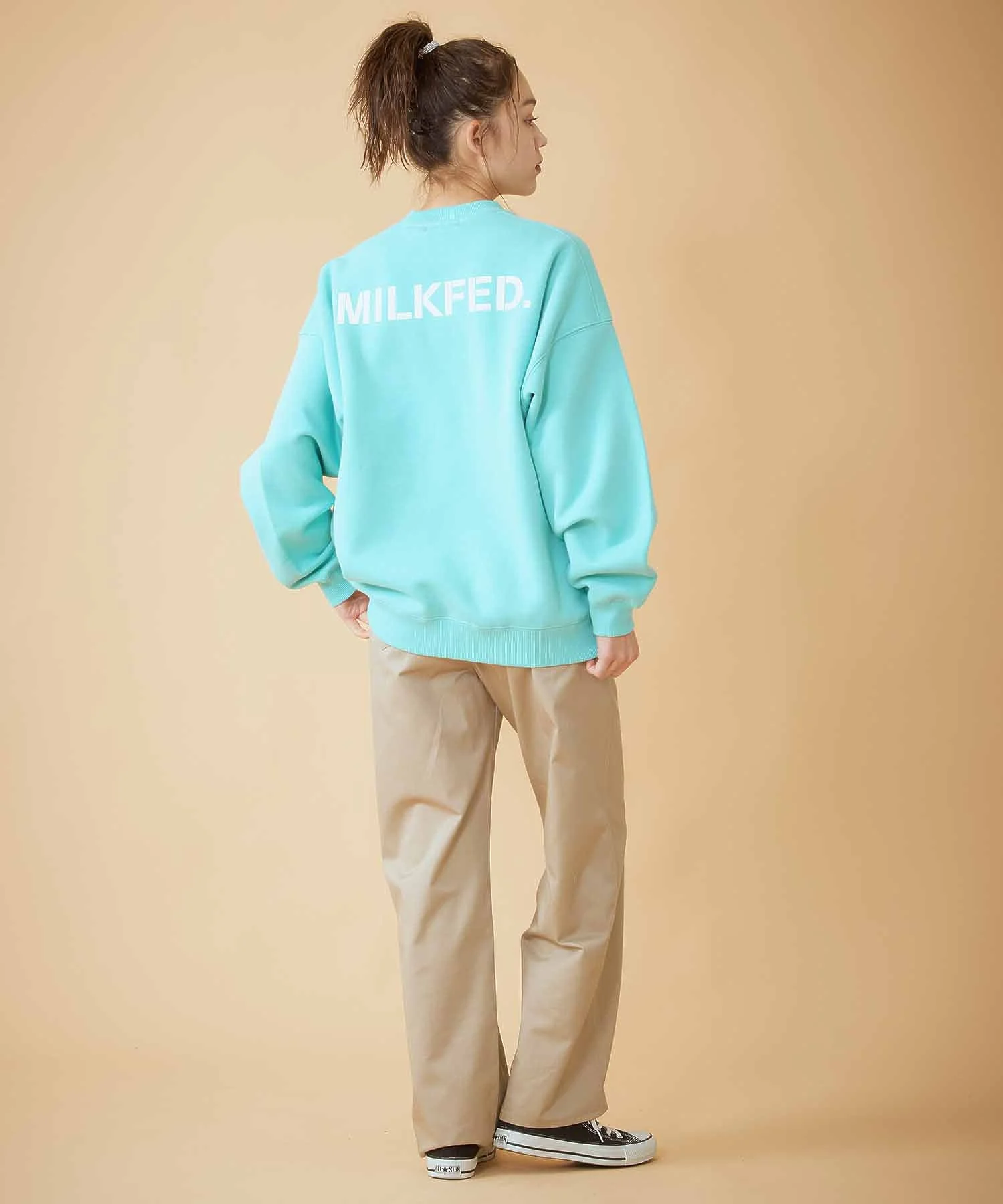 EMBROIDERED BAR BIG SWEAT TOP LIMITED COLOR MILKFED. - Image 11