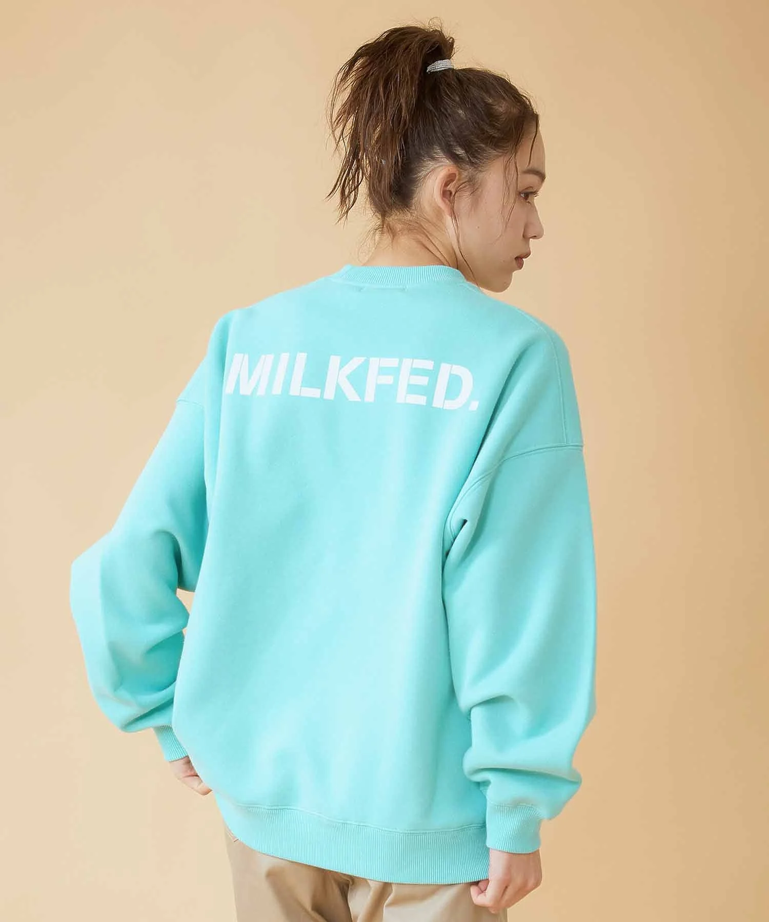 EMBROIDERED BAR BIG SWEAT TOP LIMITED COLOR MILKFED. - Image 5