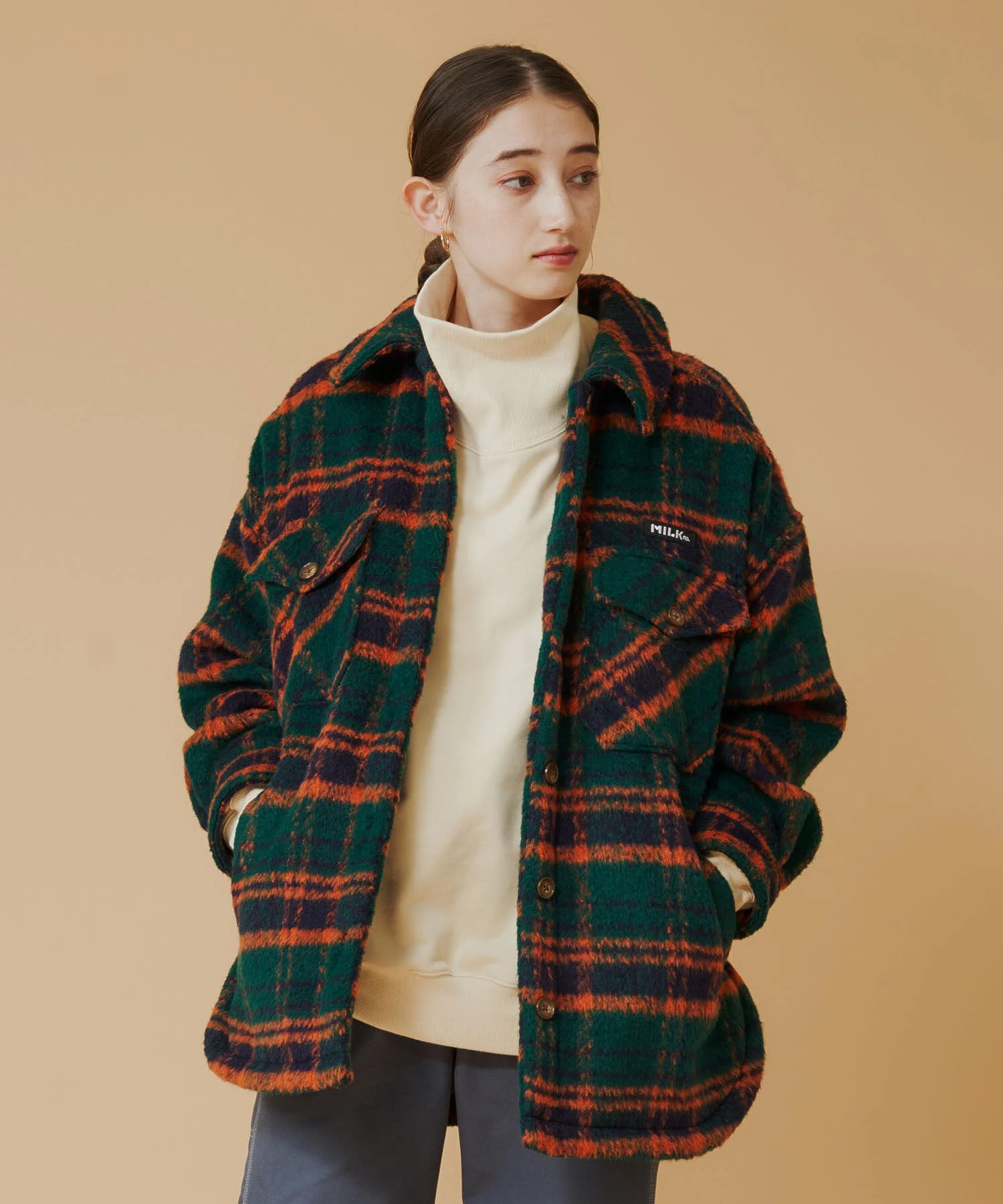 PLAID CPO JACKET MILKFED. - Image 5