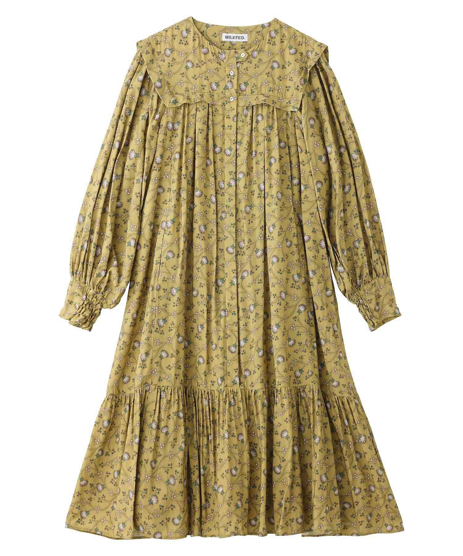 FLORAL PATTERN GATHERED DRESS MILKFED.