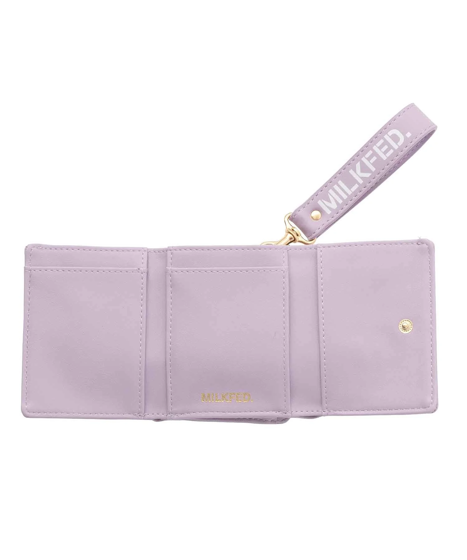 SOLID COLOR TRI-FOLD WALLET MILKFED. - Image 9