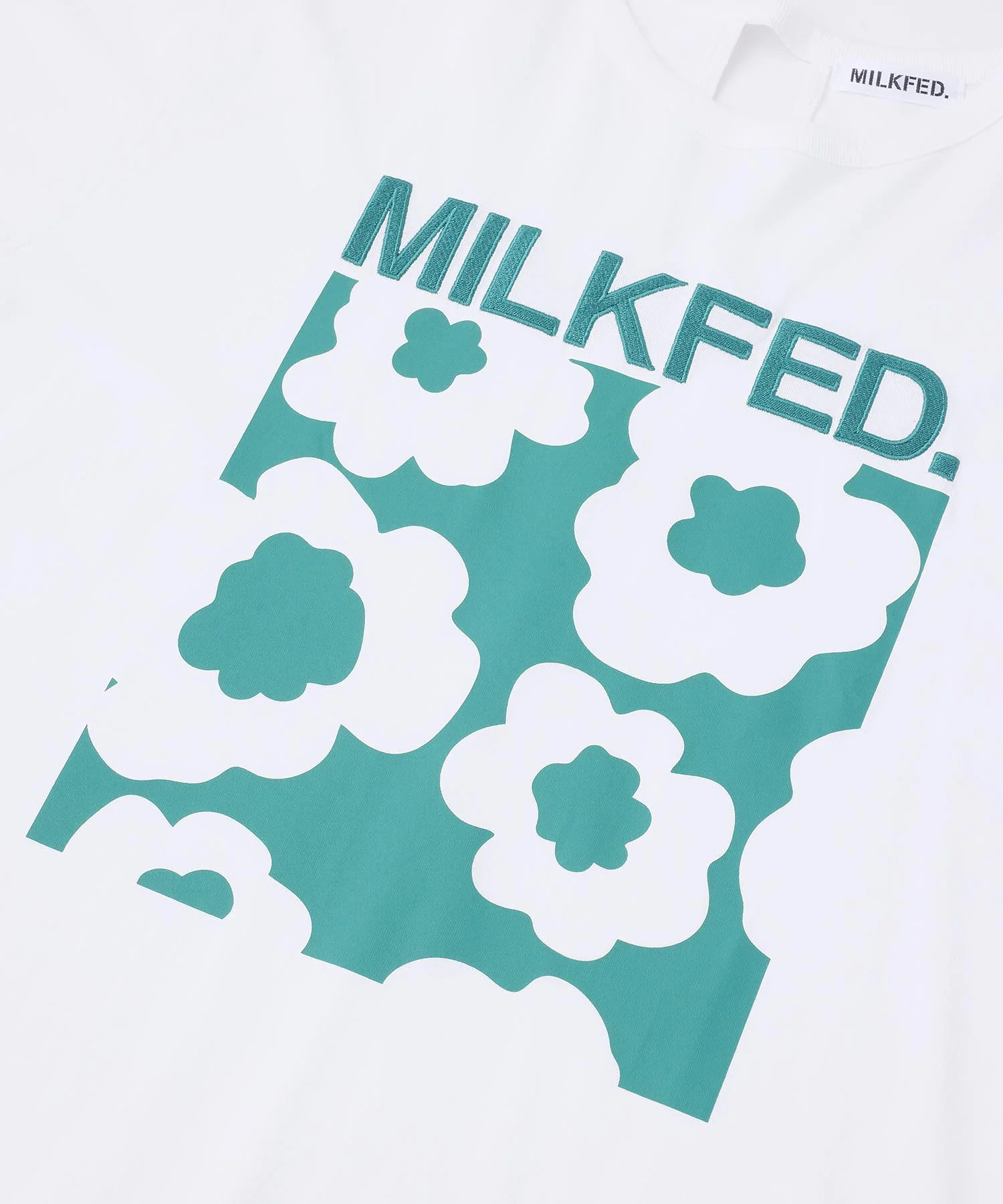 FLOWER PRINT BACK SLIT TOP MILKFED. - Image 11