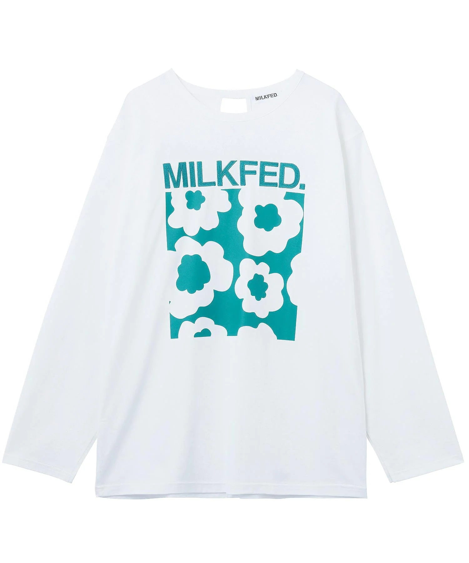 FLOWER PRINT BACK SLIT TOP MILKFED. - Image 8